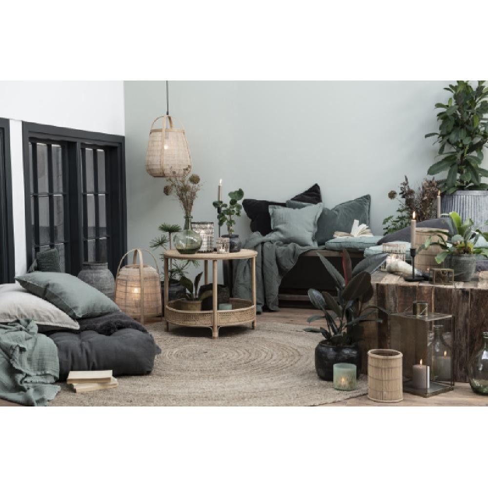 Ib Laursen Beistelltisch Ib Laursen Tisch Rund mit Ablage Rattan