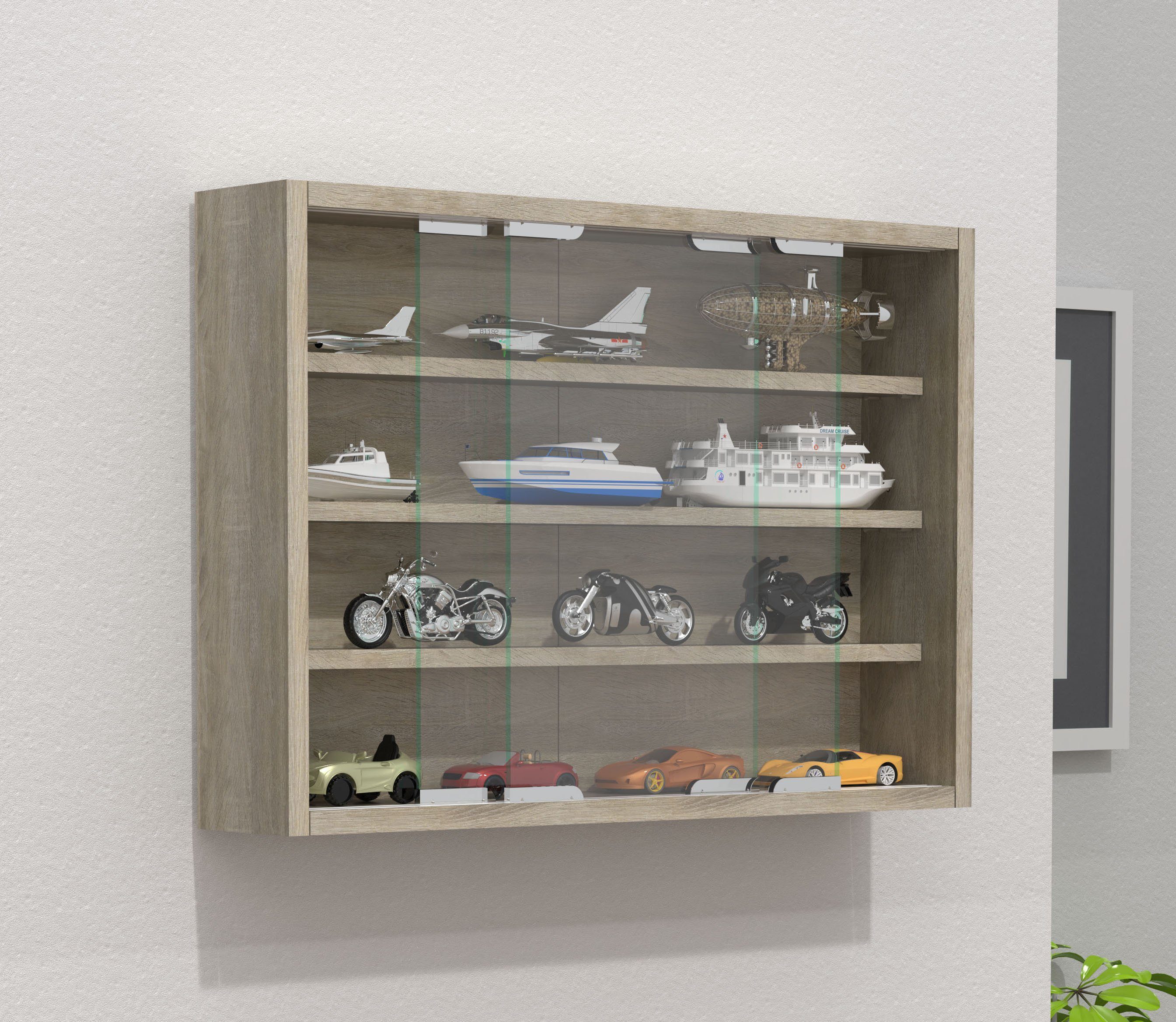 VCM Hängevitrine Hängevitrine Wandvitrine Sammel Deko Agisa M