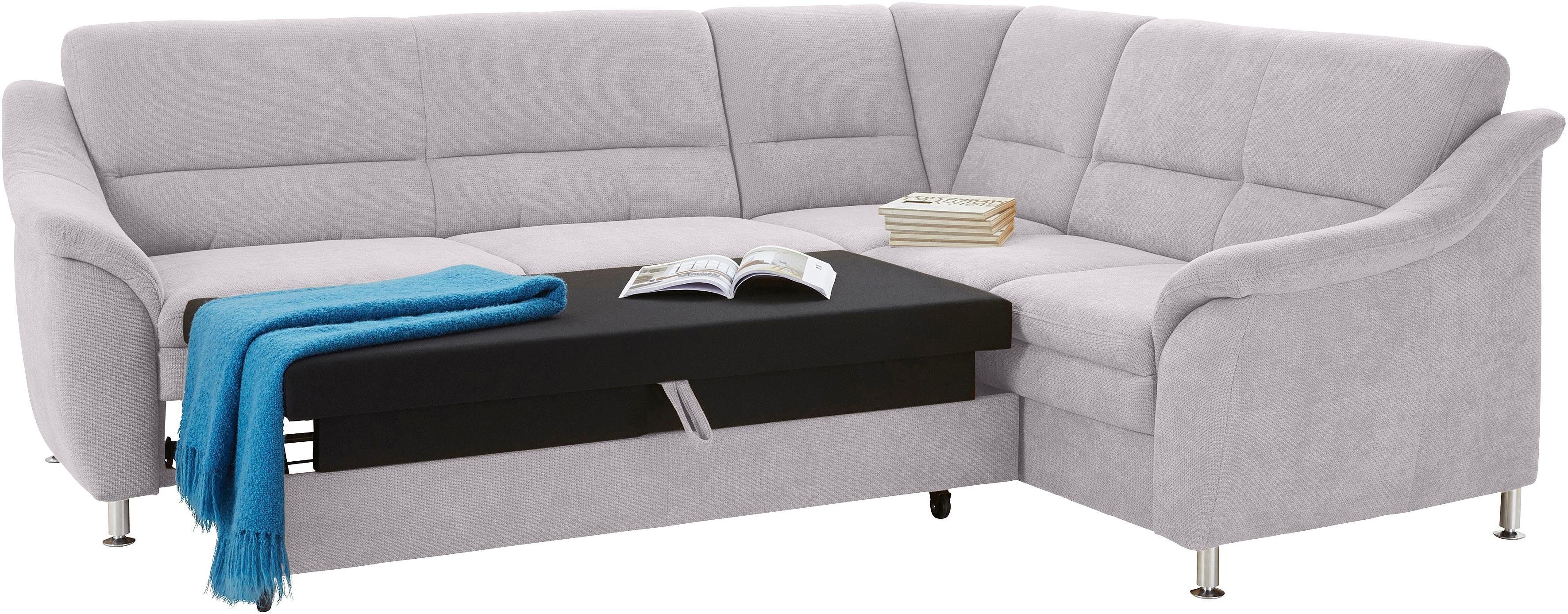 sit&more Ecksofa Cardoso L-Form, mit Federkern, wahlweise mit Schlaffunktion und Schubkasten