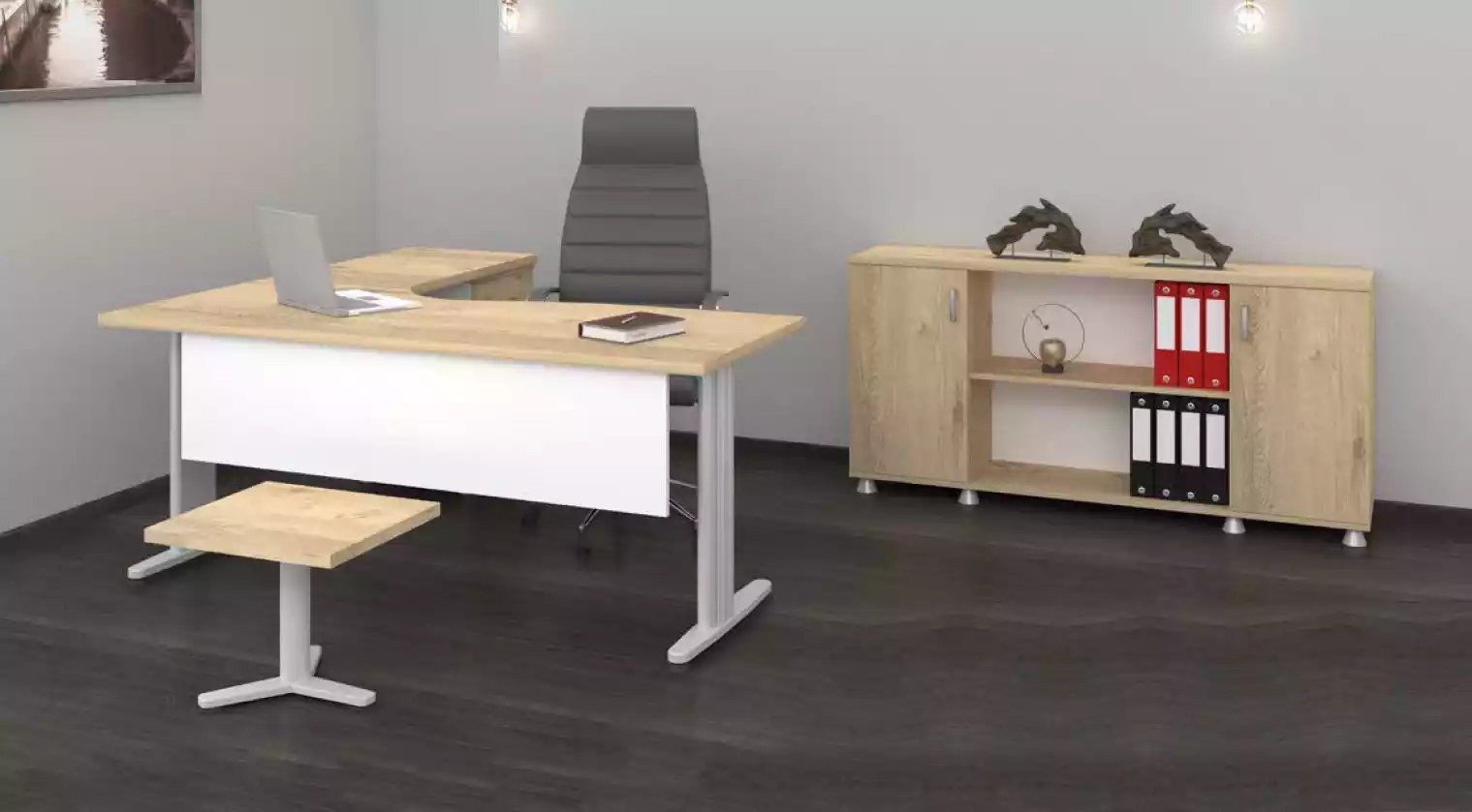 Büromöbel-Set Moderne Eckschreibtisch-Set für Büro und Arbeitszimmer