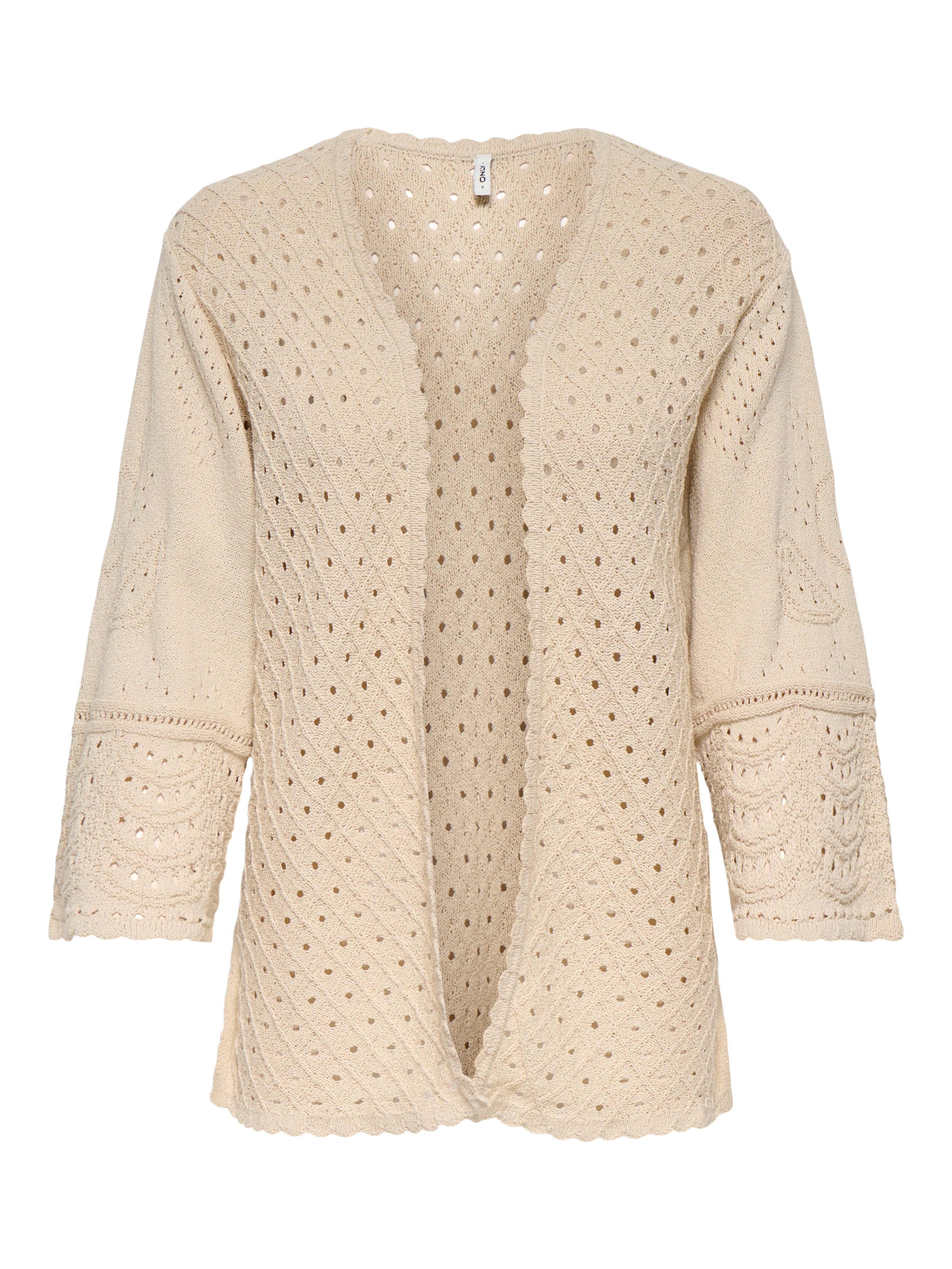 ONLY Strickjacke ONLLUZA 3/4 V-NECK LONG KIMONO KNT Baumwollmischung, regular fit, V-Ausschnitt