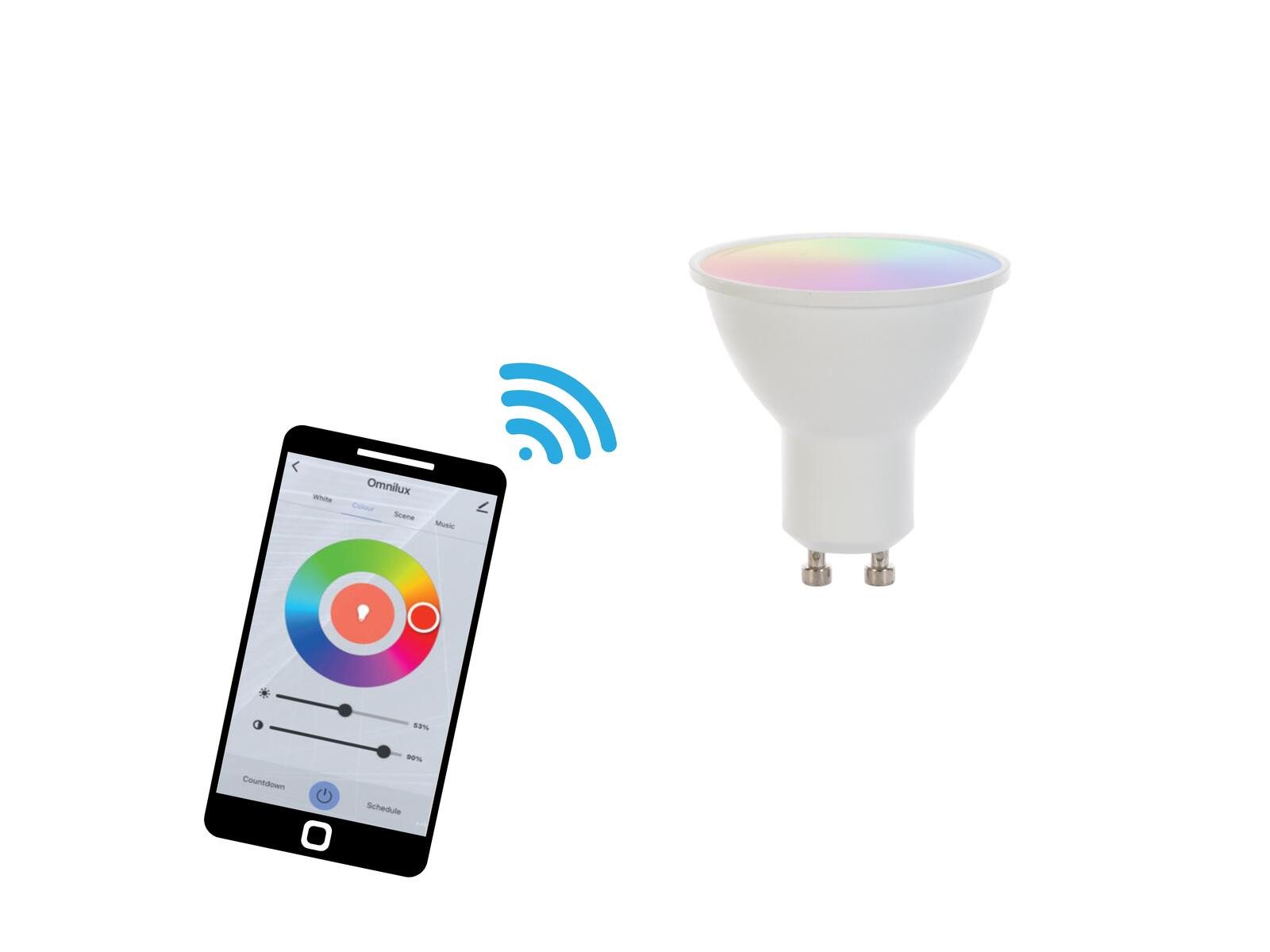 OMNILUX Spezialleuchtmittel OMNILUX LED GU10 RGB/WW/CW WiFi