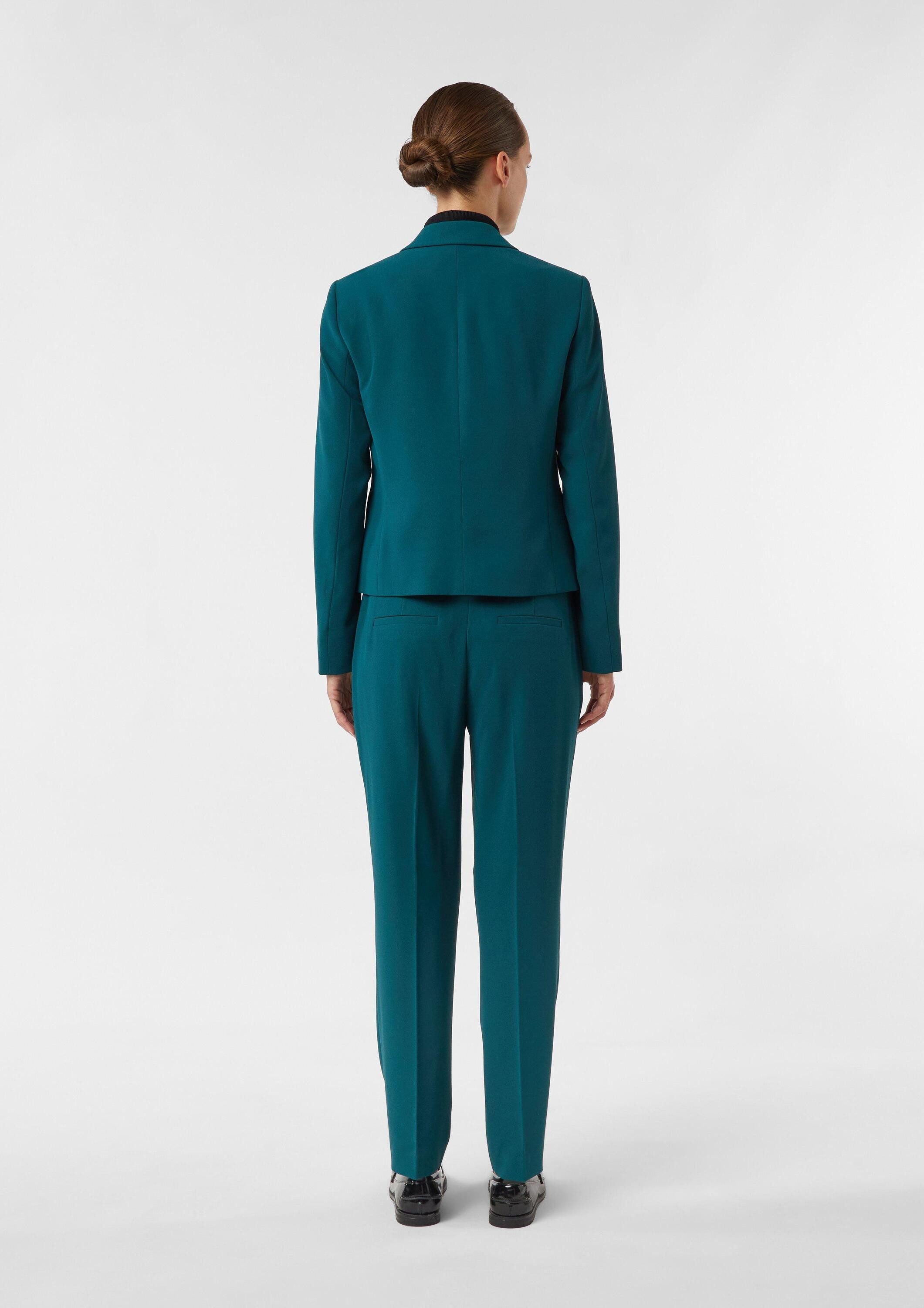 comma Jackenblazer Indoor-Blazer Taillierter Kurzblazer aus Crêpe