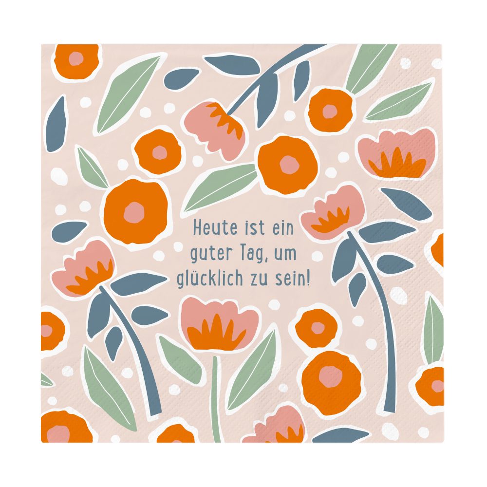 Grafik Werkstatt Papierserviette Grafik-Werkstatt Cocktail-Servietten, (Packung, 20 St., 1 Pack), Farben auf Wasserbasis, Chlorfrei gebleichtes Papier