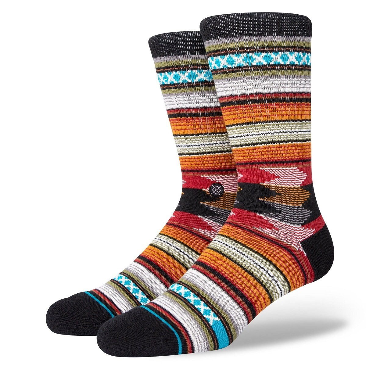 Stance Socken Tagessocke Crew Baron Infiknit schwarz/bunt - 1 Paar günstig online kaufen