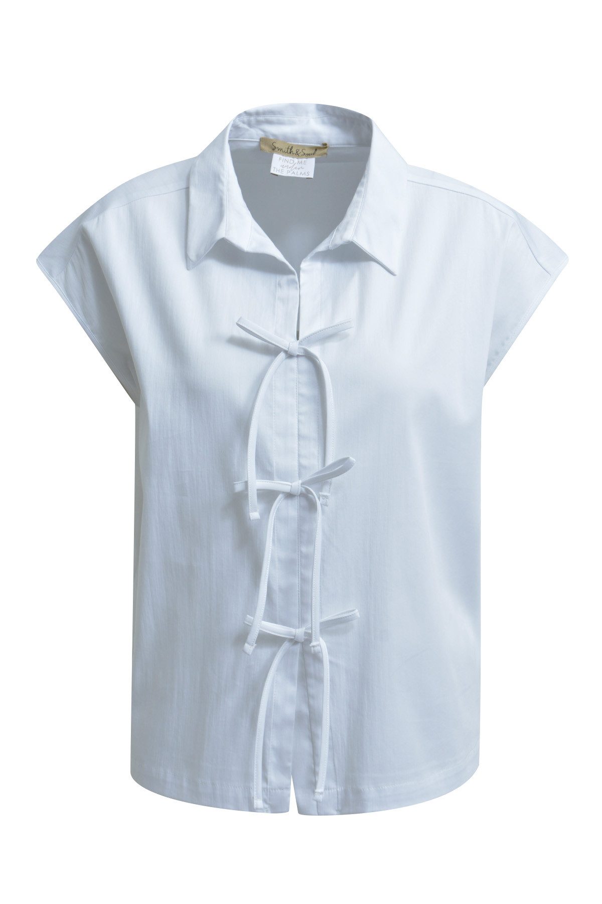 Smith & Soul Langarmbluse DROPPED SHOULDER BOW BLOUSE