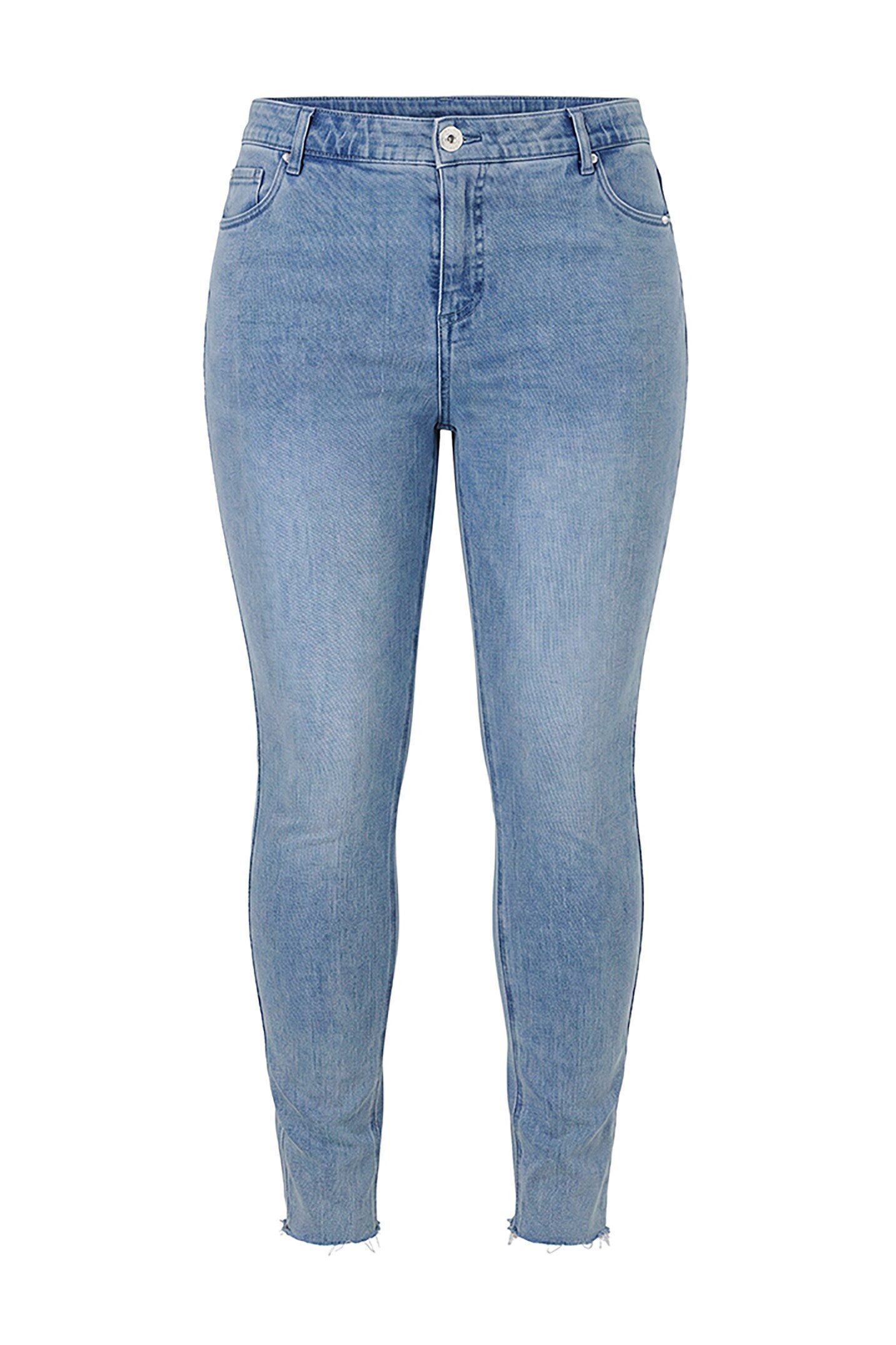 Regular-fit-Jeans Skinny-Jeans High Waist Destroy-Effekten