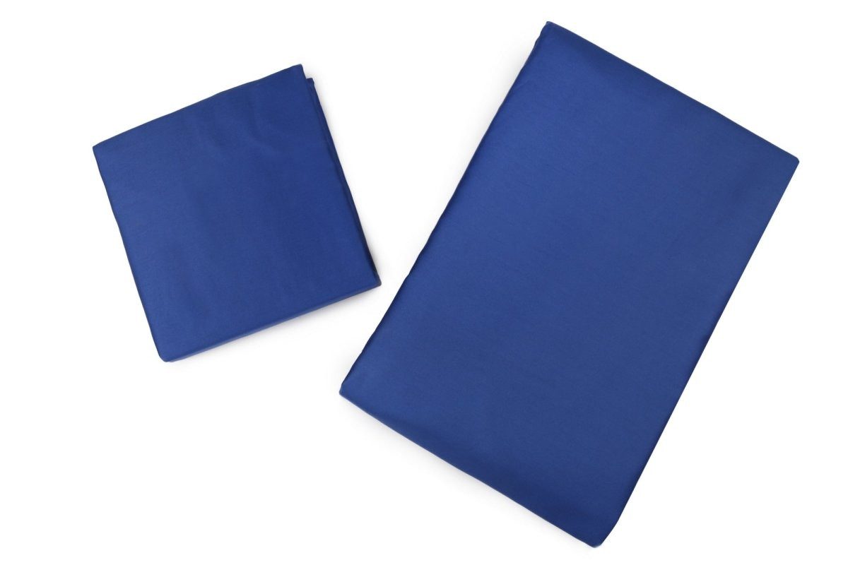 Luxusbetten24 Bettwäsche Premium Satin Bettwäsche Dunkelblau, Baumwolle