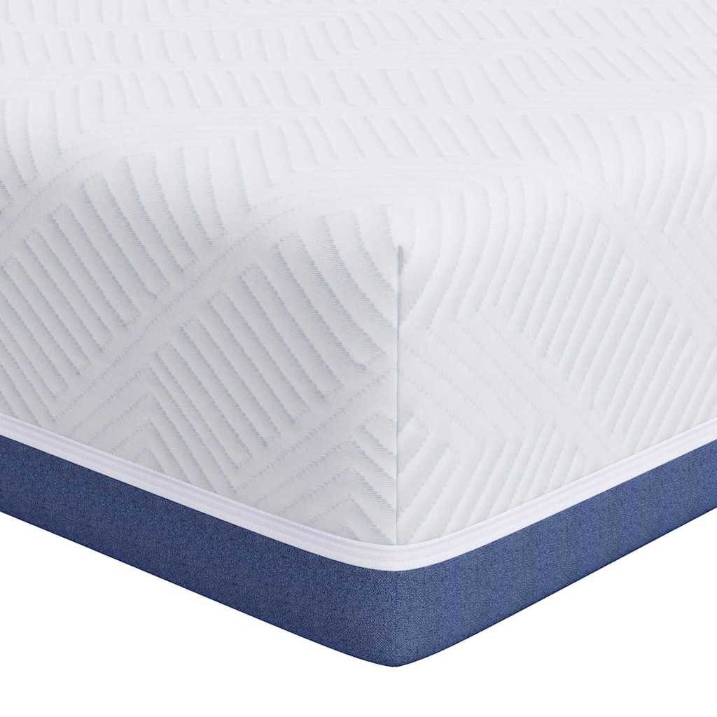 Boxspringmatratze Matratze Weiß und Blau 100 x 200 cm Gel-Speicherschaum, vidaXL, 20 cm hoch