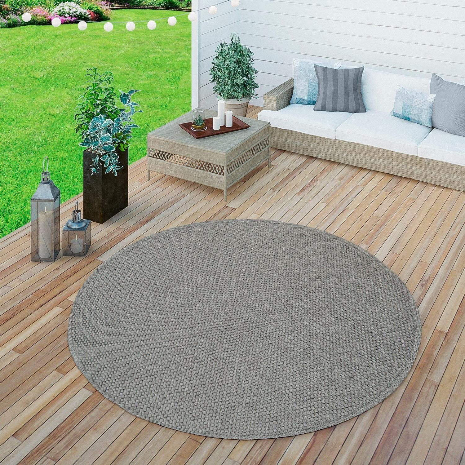 Paco Home Teppich Timber 125, rund, günstig online kaufen