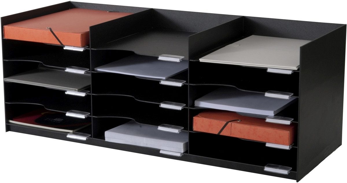 PAPERFLOW Organizer Formularbox stapelbar HxTxB 32,3x33x85,7cm 15 Fächer PS (Polystyrol) s
