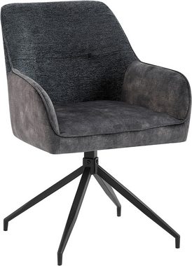 byLIVING Esszimmerstuhl Jacky 2er-Set (Set, 2 St), drehbarer Stuhl mit Taschenfederkern und moderner Stoffkombination