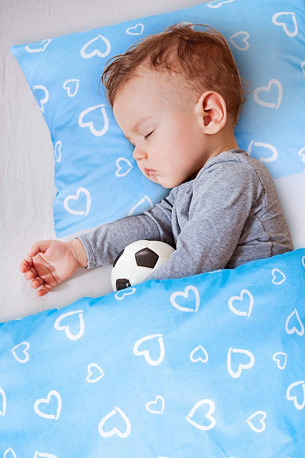 Amilian Kinderbettwäsche 100x135 - Bettwäsche Kinder - Kopfkissenbezug 40x60 cm Babybettwäsche, 2 teilig, 100% Baumwolle, für Mädchen und Jungen