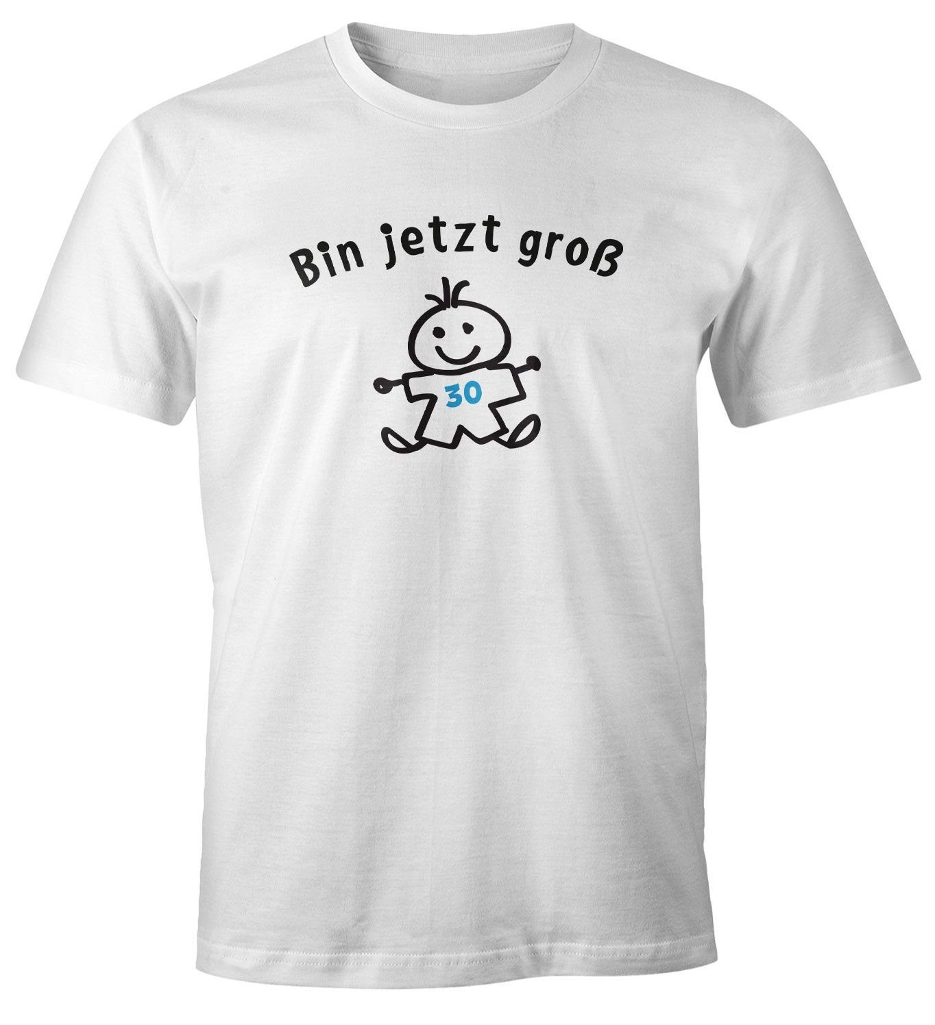 MoonWorks Print-Shirt Herren T-Shirt 30. Geburtstag günstig online kaufen