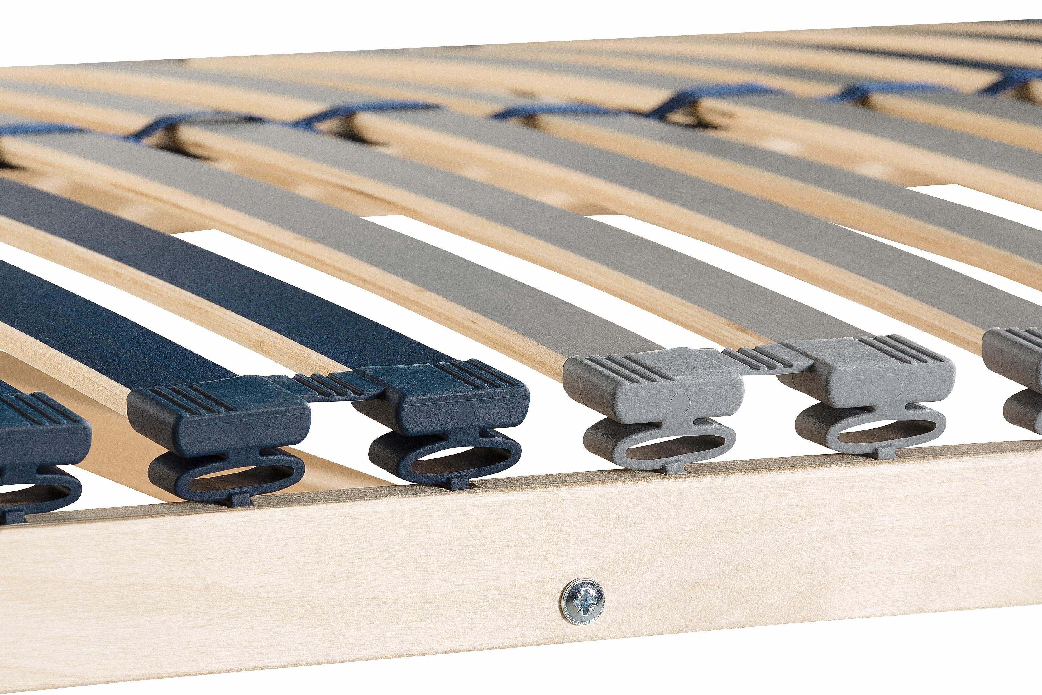 Lattenrost Dura Flex-K, 90x200 cm und weitere Größen m Doppelpack zum Spar-Preis, Beco, Kopfteil manuell verstellbar, Spar-Set, Lattenrost verstellbar