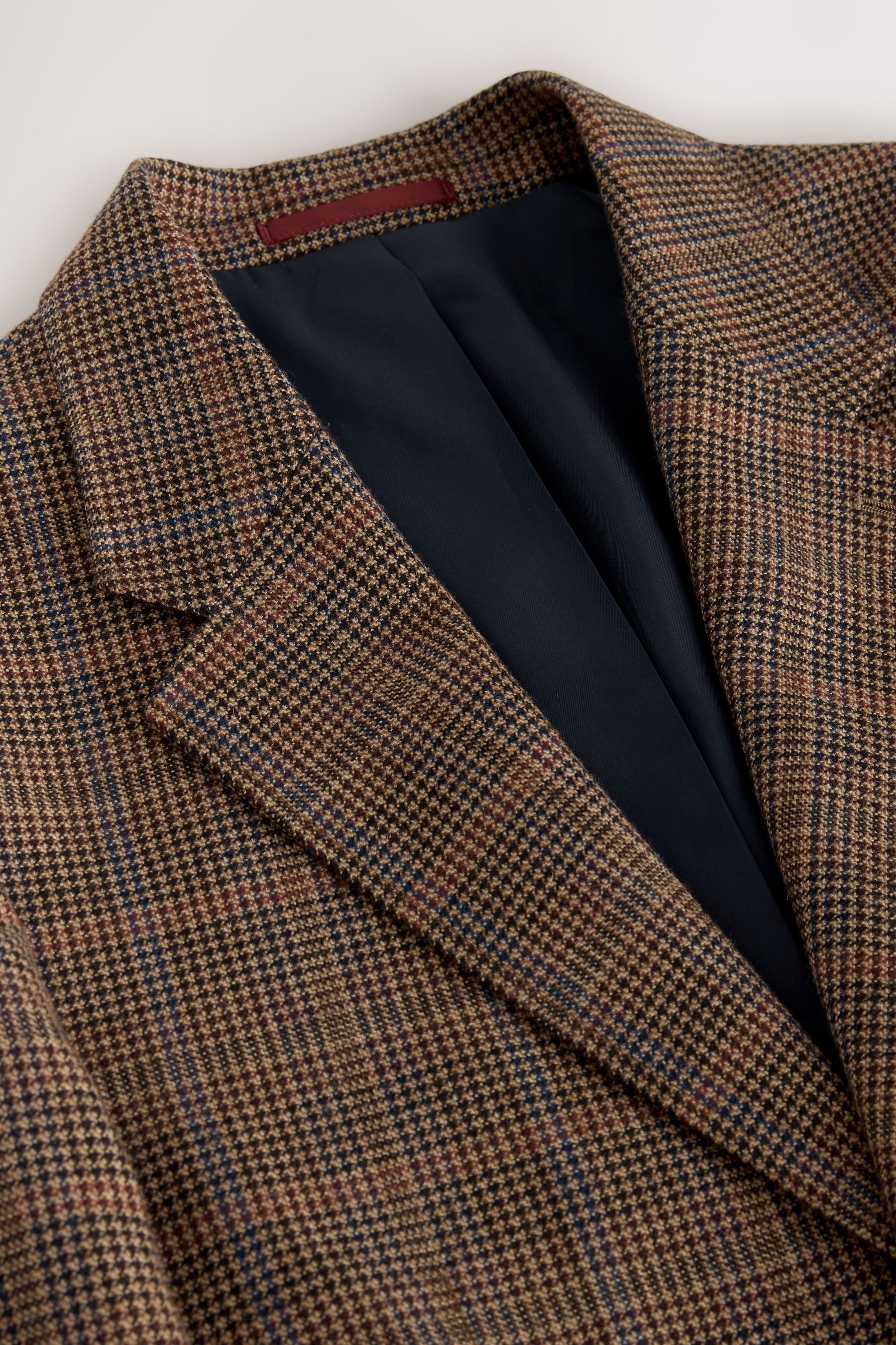 Next Sakko Slim Fit Anzugsakko mit Karomuster aus Wollgemisch (1-tlg)