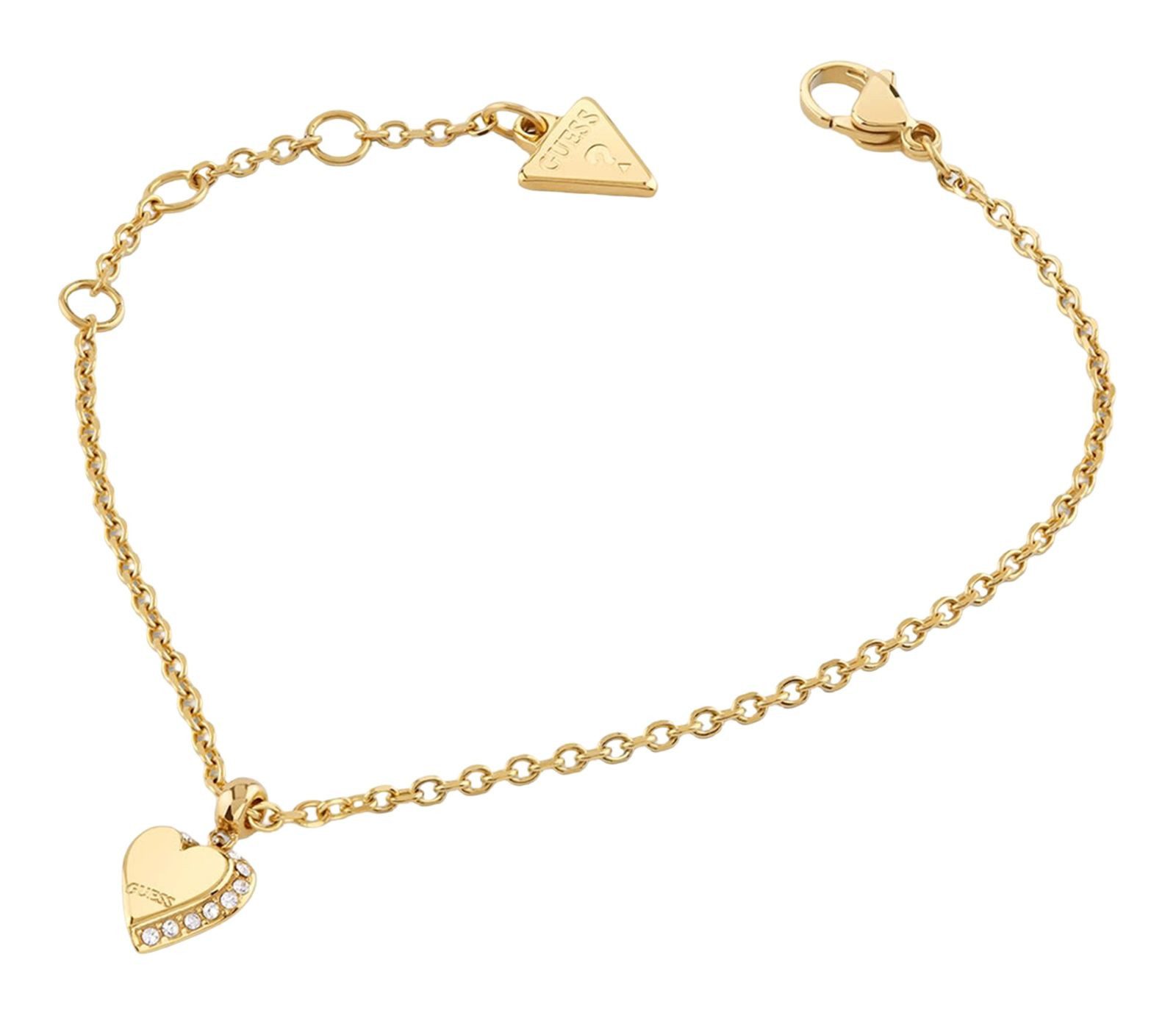 Guess Gliederarmband 8mm Heart Charm Bracelet