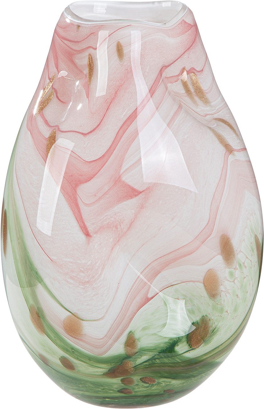 GILDE Tischvase Vase Antanarivo rosa H. 28 cm (1 St), Dekovase, Glas, Antanarivo, Tischdekoration, Trenddeko, Designvase