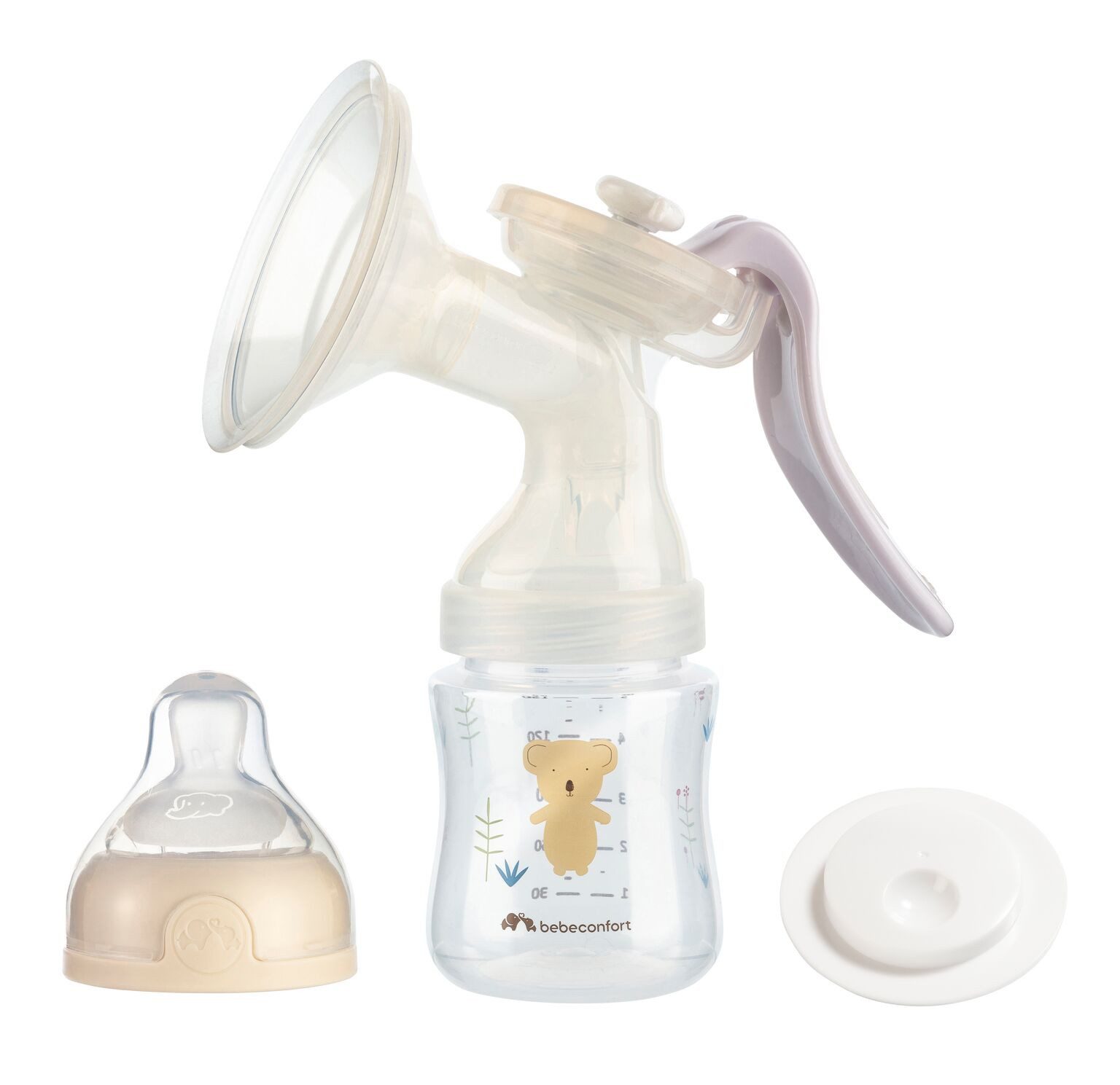 Bebeconfort Babyflasche Bebeconfort Handmilchpumpe, Silikonmilchpumpe, Handmilchpumpen-Set mit