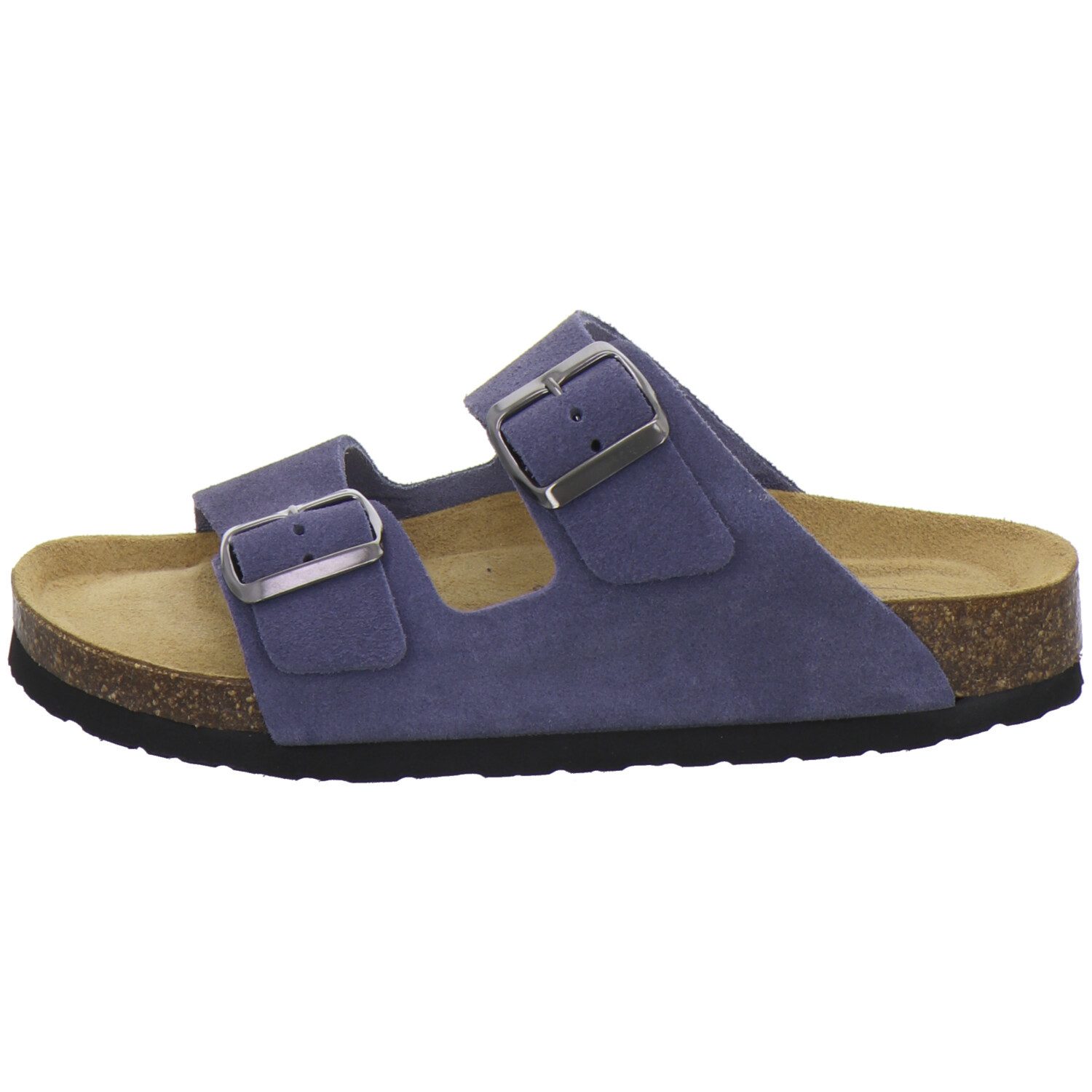 AFS-Schuhe 210053 Zweischnaller Pantolette für Damen mit Fußbett, bequeme Sandalen aus Leder
