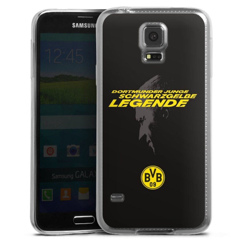 DeinDesign Handyhülle Marco Reus Borussia Dortmund BVB Danke Marco Schwarzgelbe Legende, Samsung Galaxy S5 Slim Case Silikon Hülle Ultra Dünn Schutzhülle