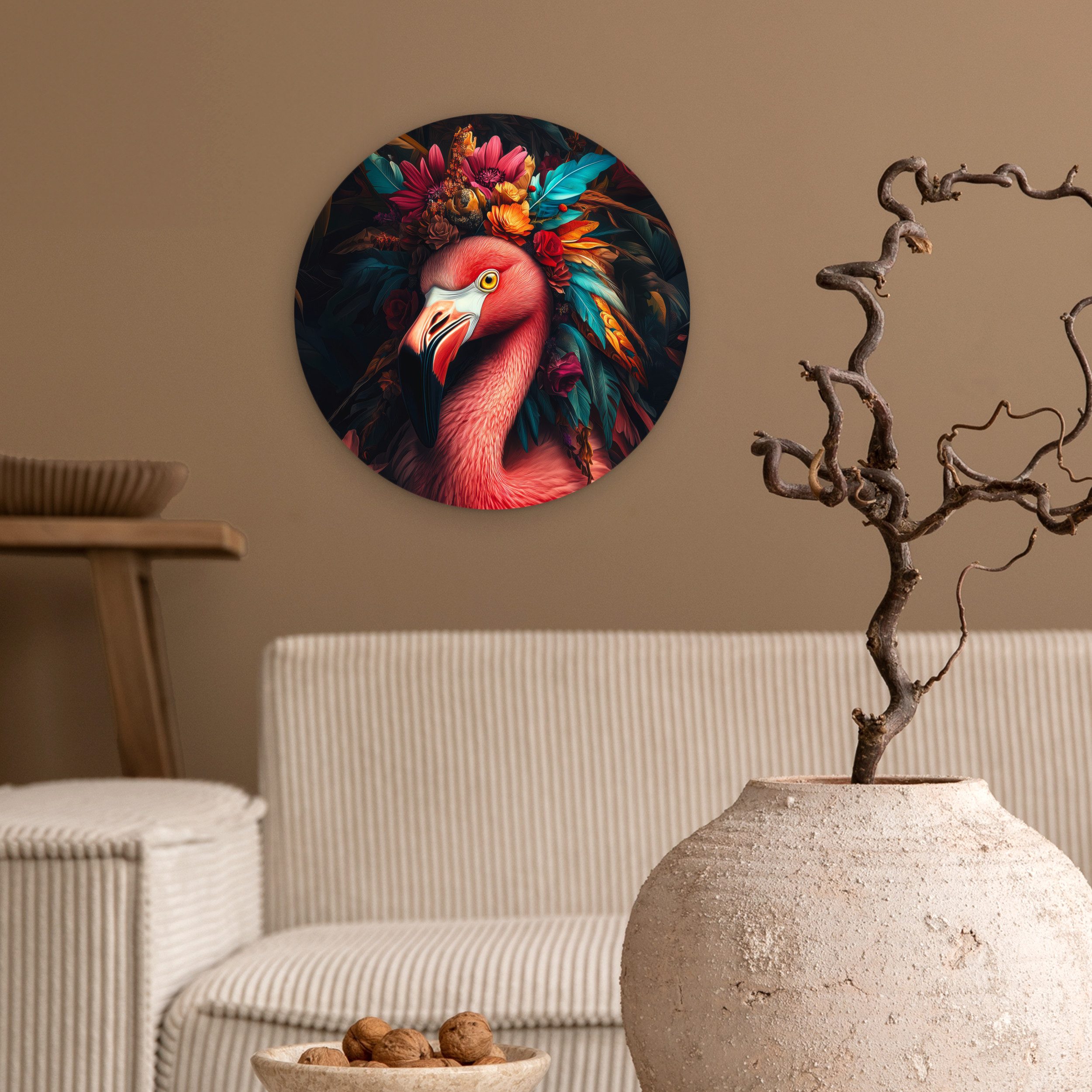 MuchoWow Gemälde Flamingo - Farben - günstig online kaufen