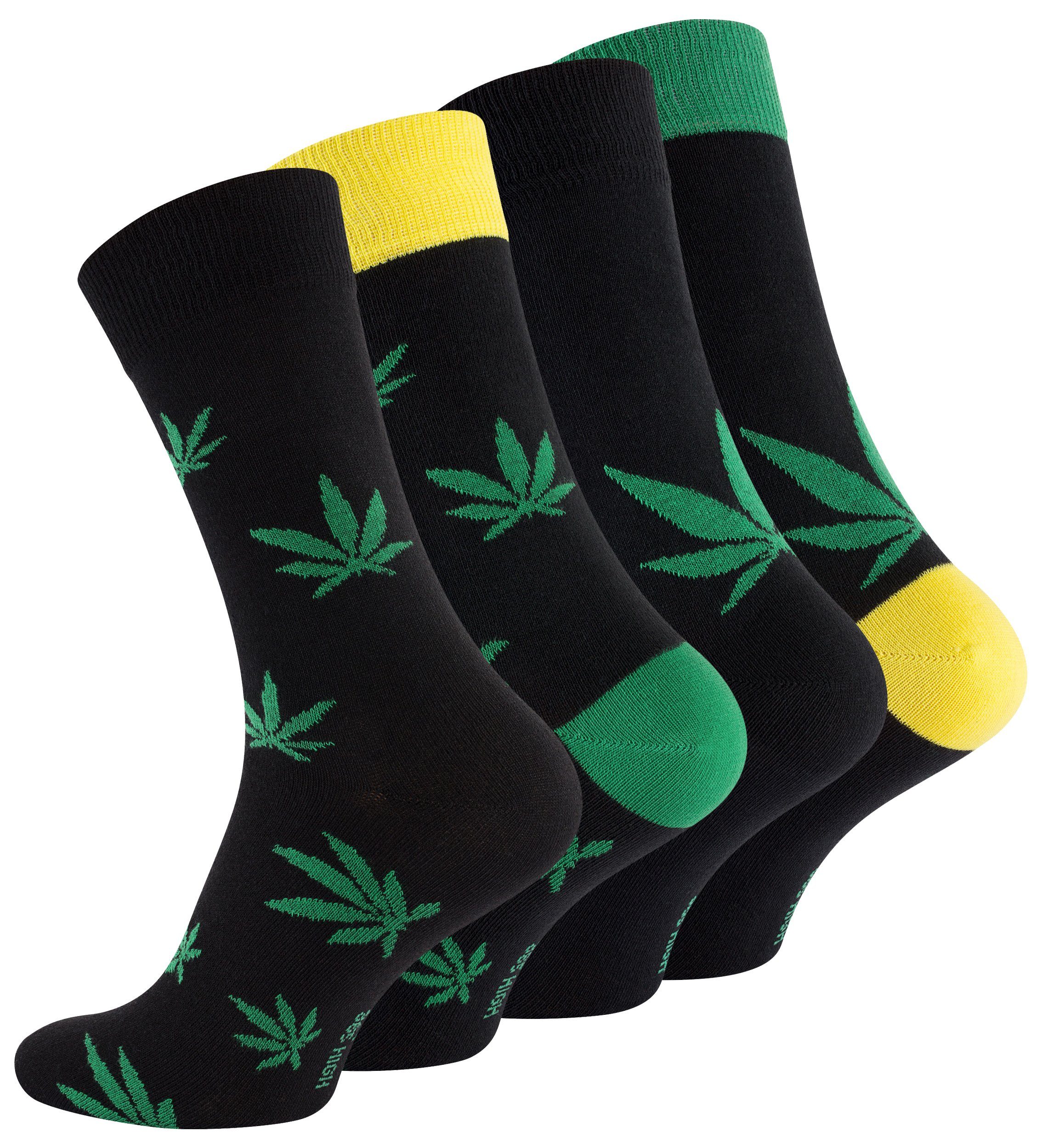 Vincent Creation® Socken Weed Socks Baumwollqualität in "365 (4-Paar) angenehmer High"