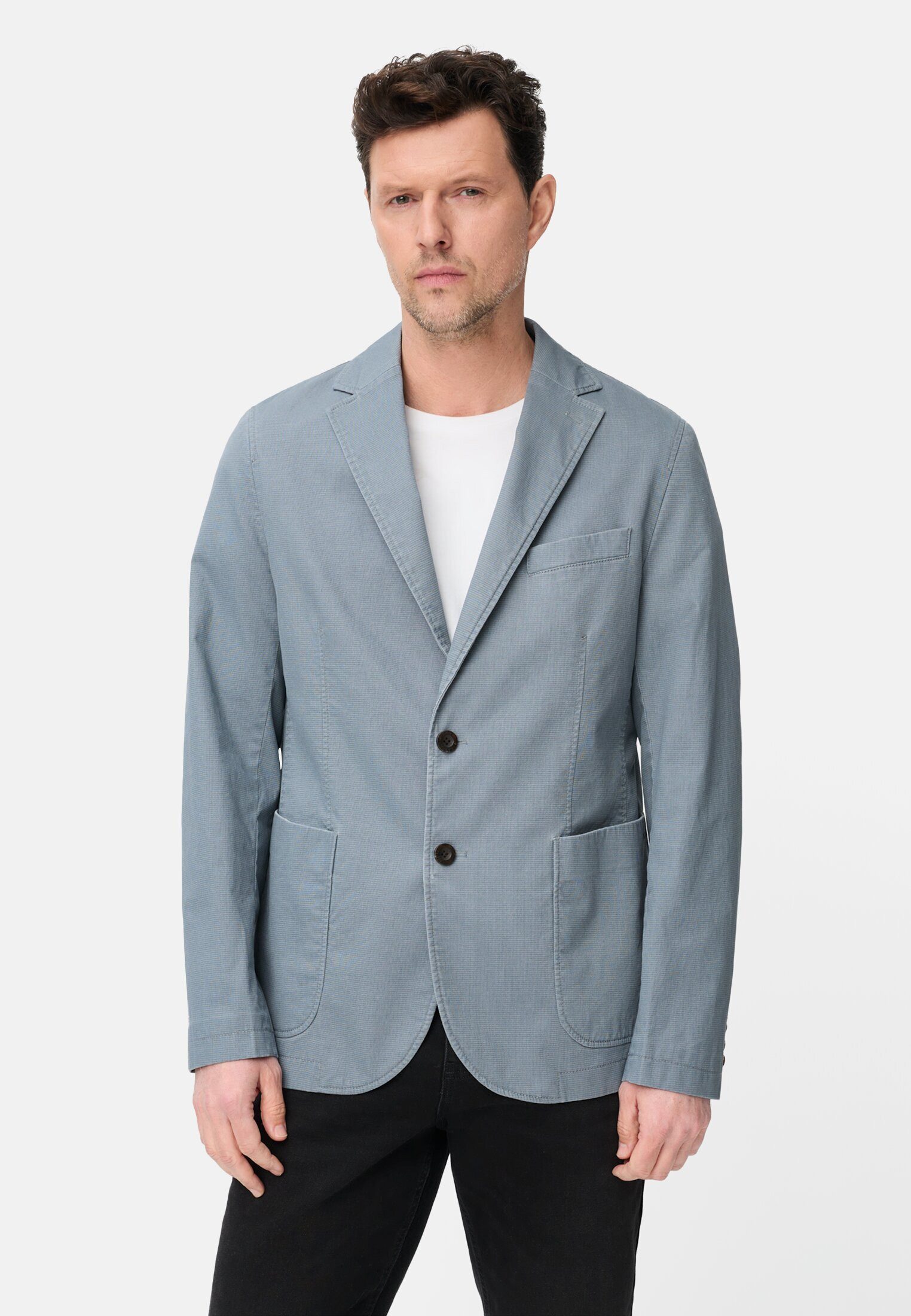 camel active Baumwollsakko Elastisches Sakko mit Sicherheitstasche Langarm Blazer_Jackenblazer