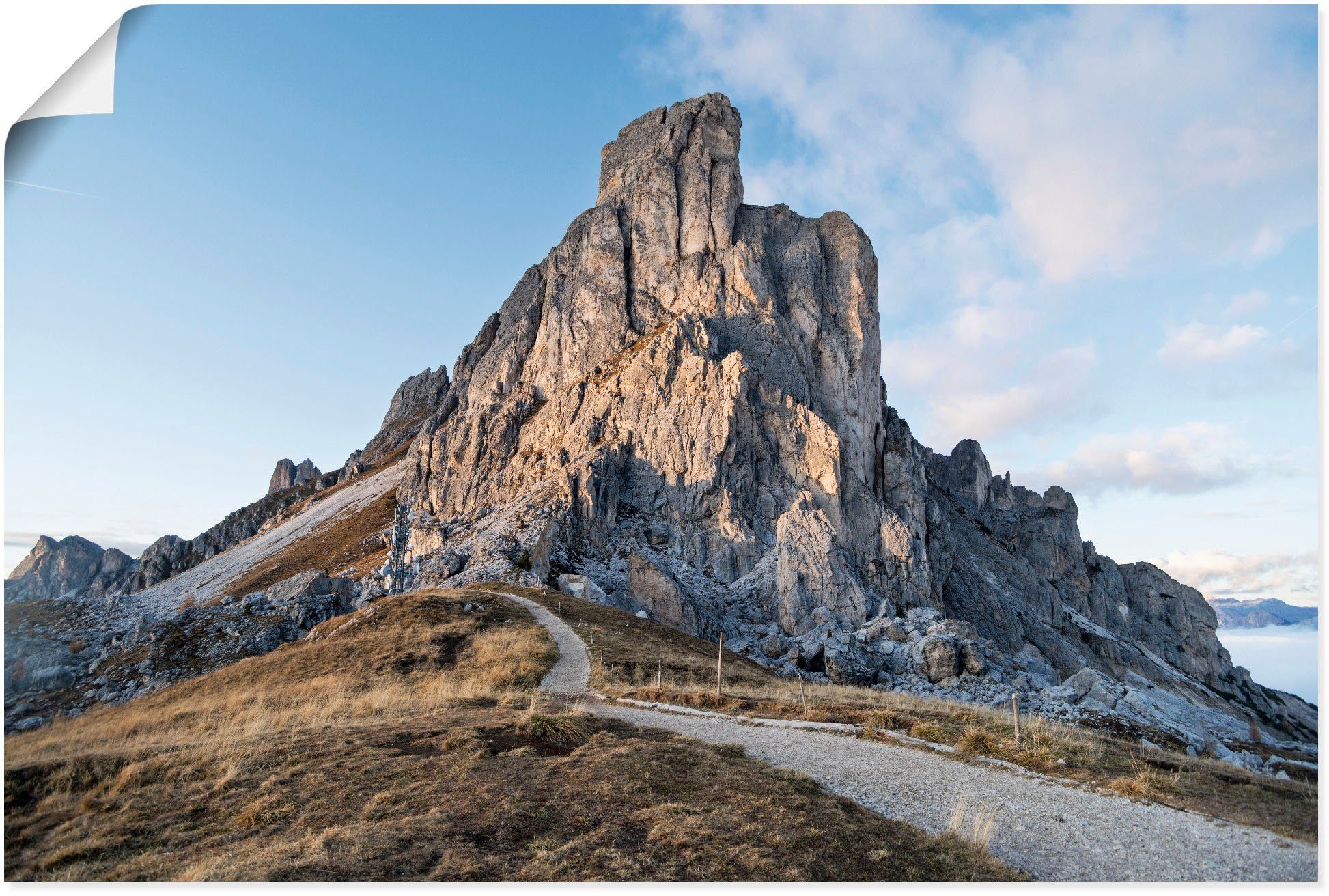 Giau versch. Alubild, in in & St), Wandbild Wandaufkleber als Artland Alpenbilder den (1 Poster Passo oder Dolomiten, Größen Berge Leinwandbild,