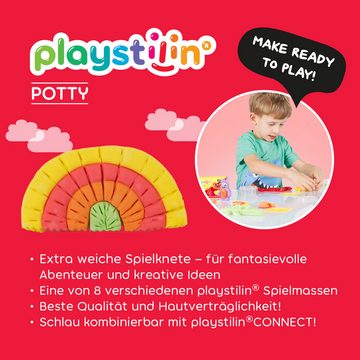 Playstilin® Knetform-Set POTTY (Knetset, 1-tlg., mit Kulleraugen und Modellierwerkzeug), extra weiche Spielknete, lufttrocknend