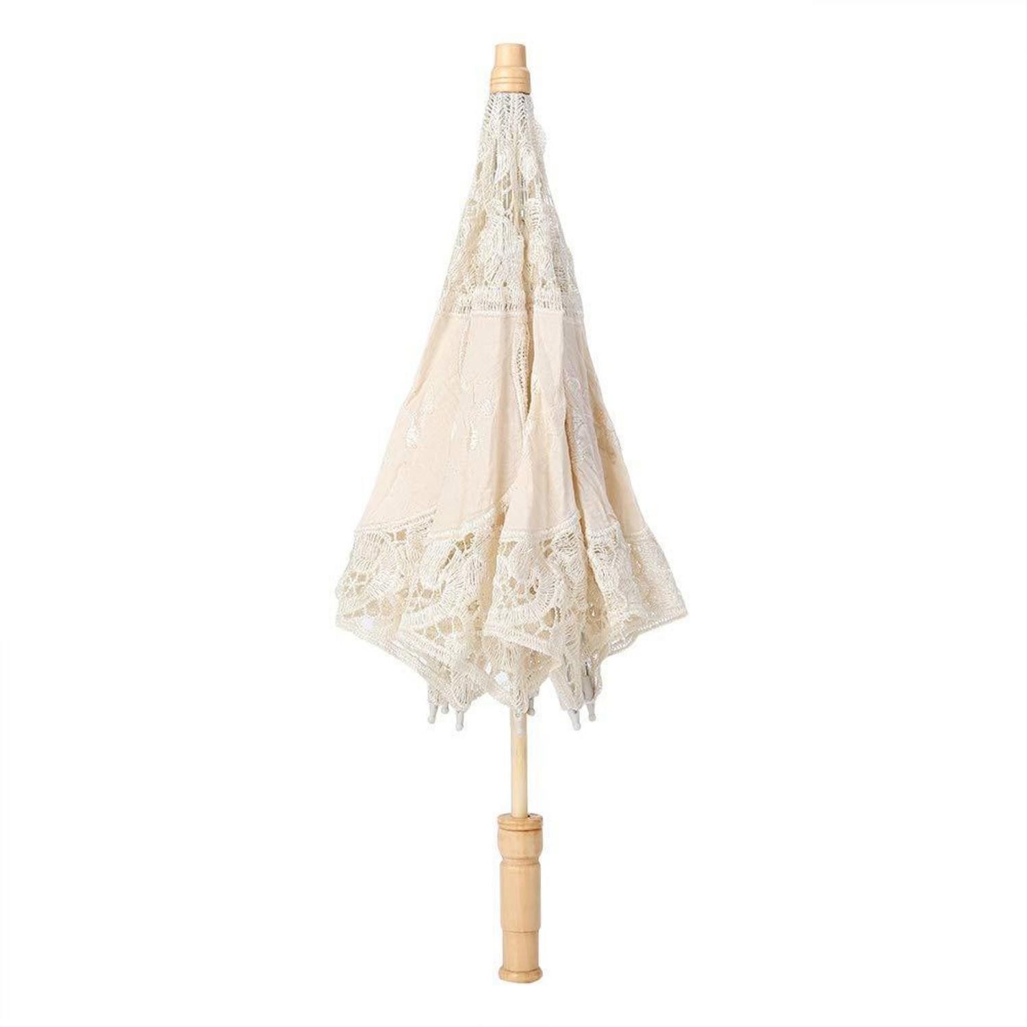 LuxusKollektion Stockregenschirm Spitzenschirm Hochzeit Retro Vintage Stickerei