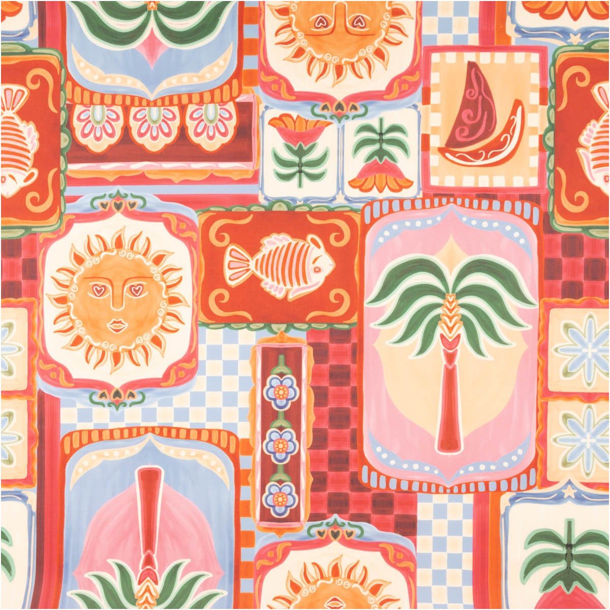 SCHÖNER LEBEN. Stoff nstoff Meterware abwaschbar Patchwork bunt wasserabweisend 148cm, abwaschbar