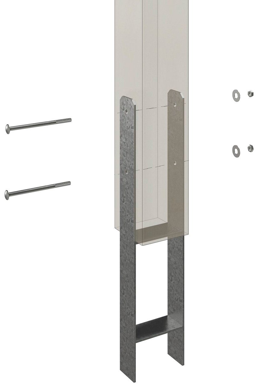 Skanholz Einzelcarport Einfahrtshöhe, cm, 289 321x554 cm BxT: Aluminiumdach Grunewald, mit