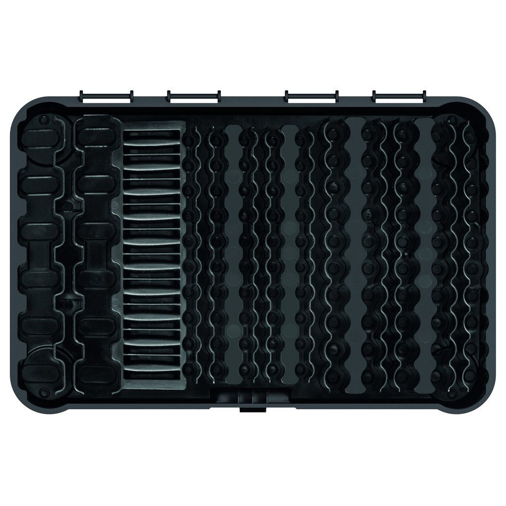 Kreher Batteriebox mit Unterteilungen für AA, AAA, C, D, 9V & Knopfzellen