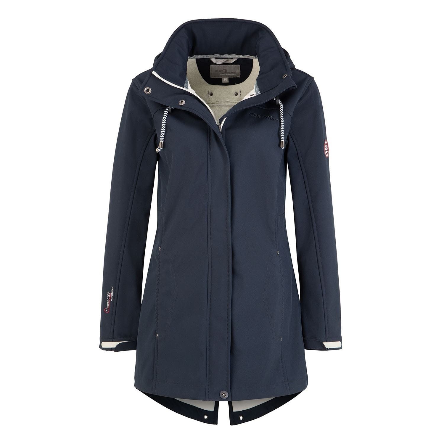 RennerXXL Softshellmantel Blue Wave wasserabweisender Damen Mantel große Größen