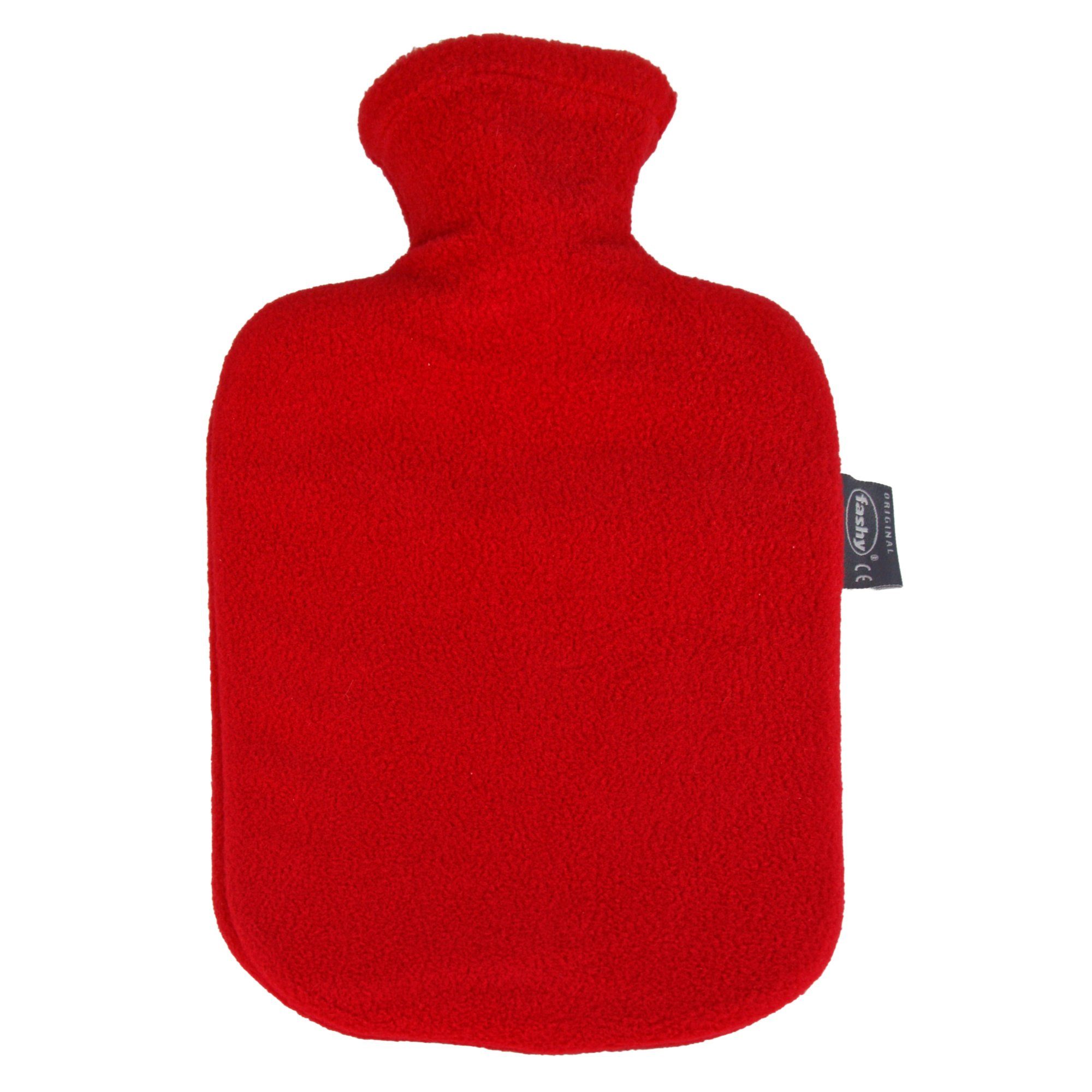 Fashy Wärmflasche Fashy Wärmflasche mit Fleecebezug rot 2L