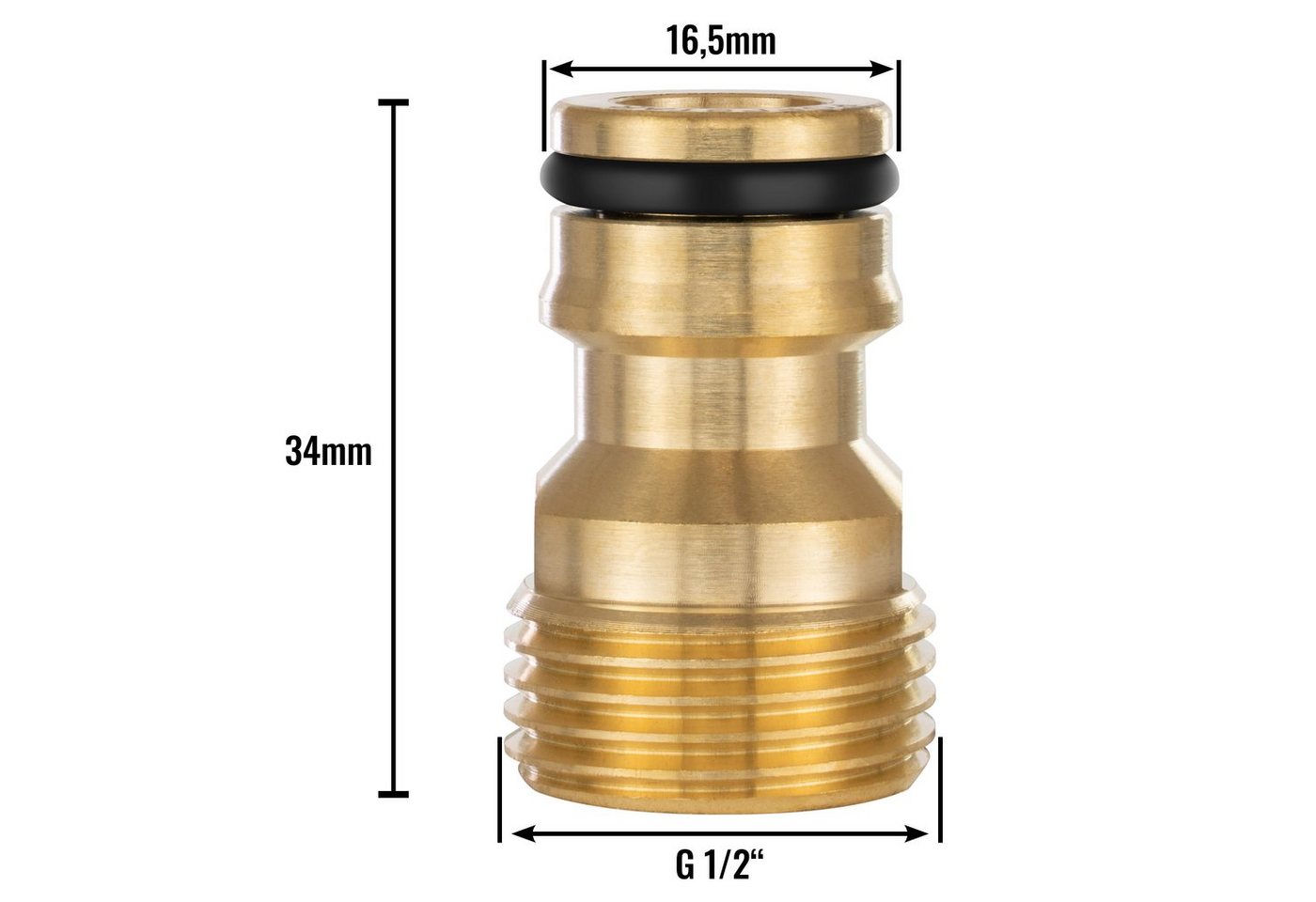 Thumbnail - Poppstar Anschlussstück Wasserhahn-Schlauchadapter mit Außengewinde und Steckkupplung, (1-tlg., für Gartenschlauch), Gew...