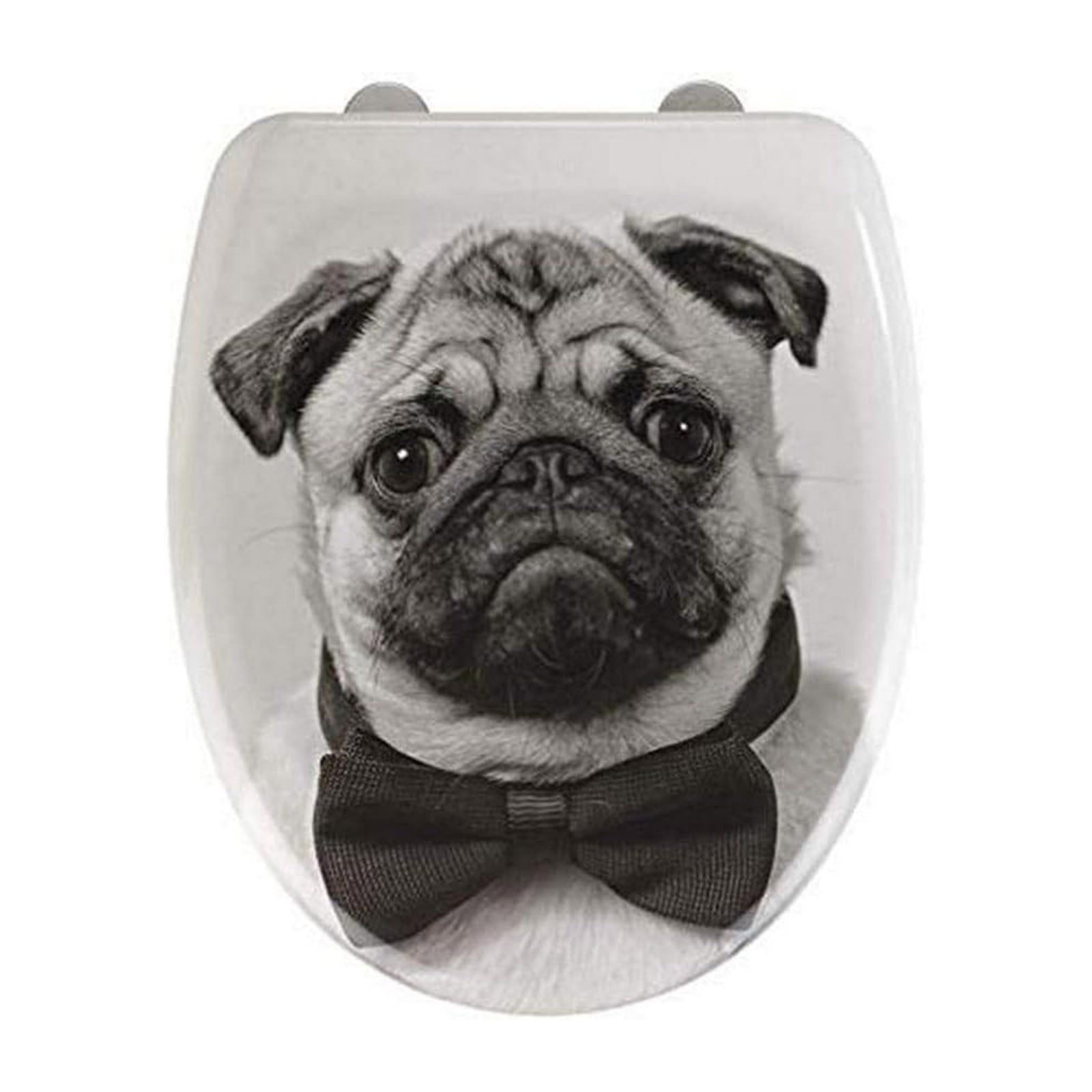 WENKO WC-Sitz WENKO Toilettensitz Pugy Mops WC Sitz Brille Klodeckel Klobri günstig online kaufen