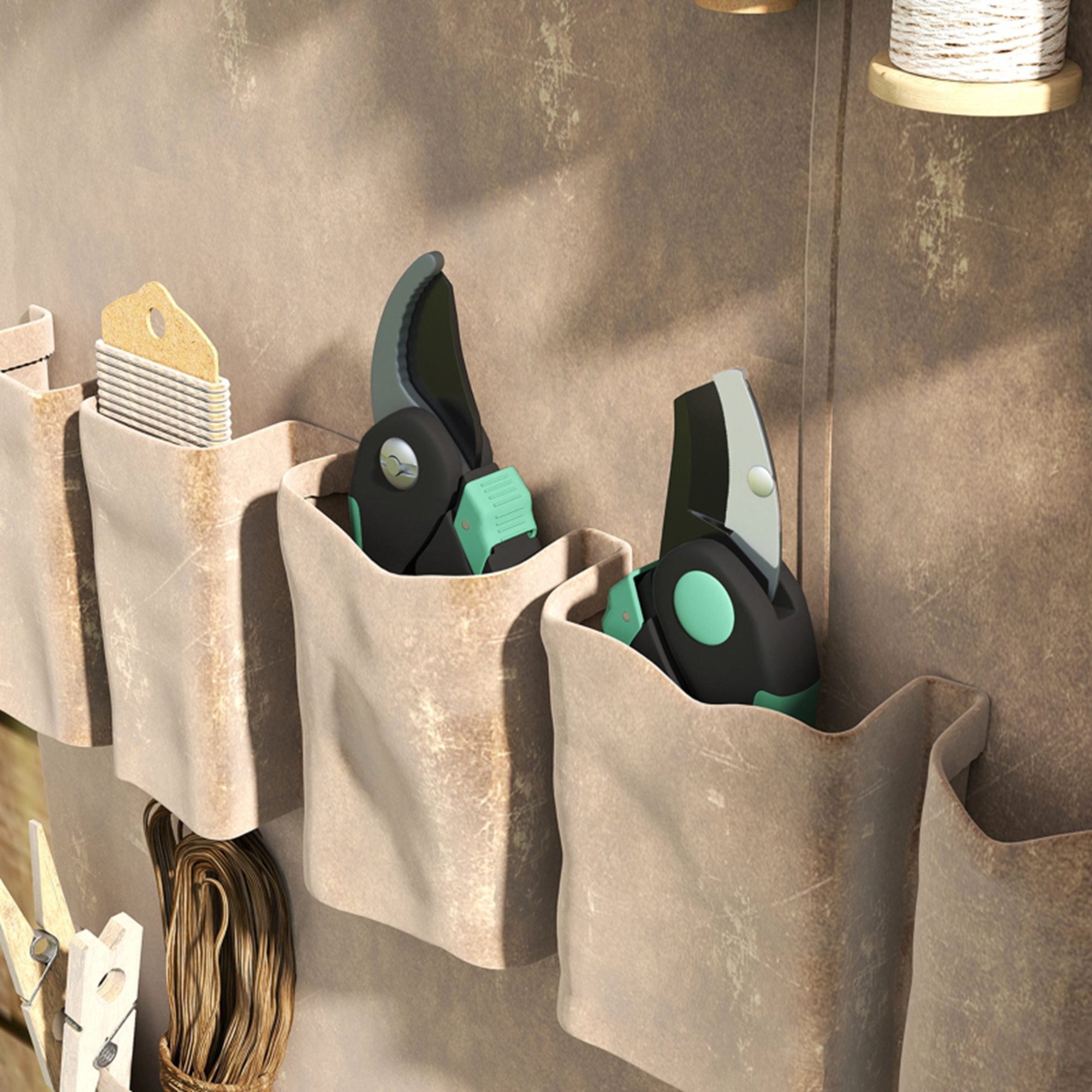 MC Star Gartenpflege-Set Gartenwerkzeug Set 2 Stück Garten Werkzeug aus Metall Gartengeräte, mit Bypass-Gartenschere Amboss-Gartenschere Gartenarbeit Set