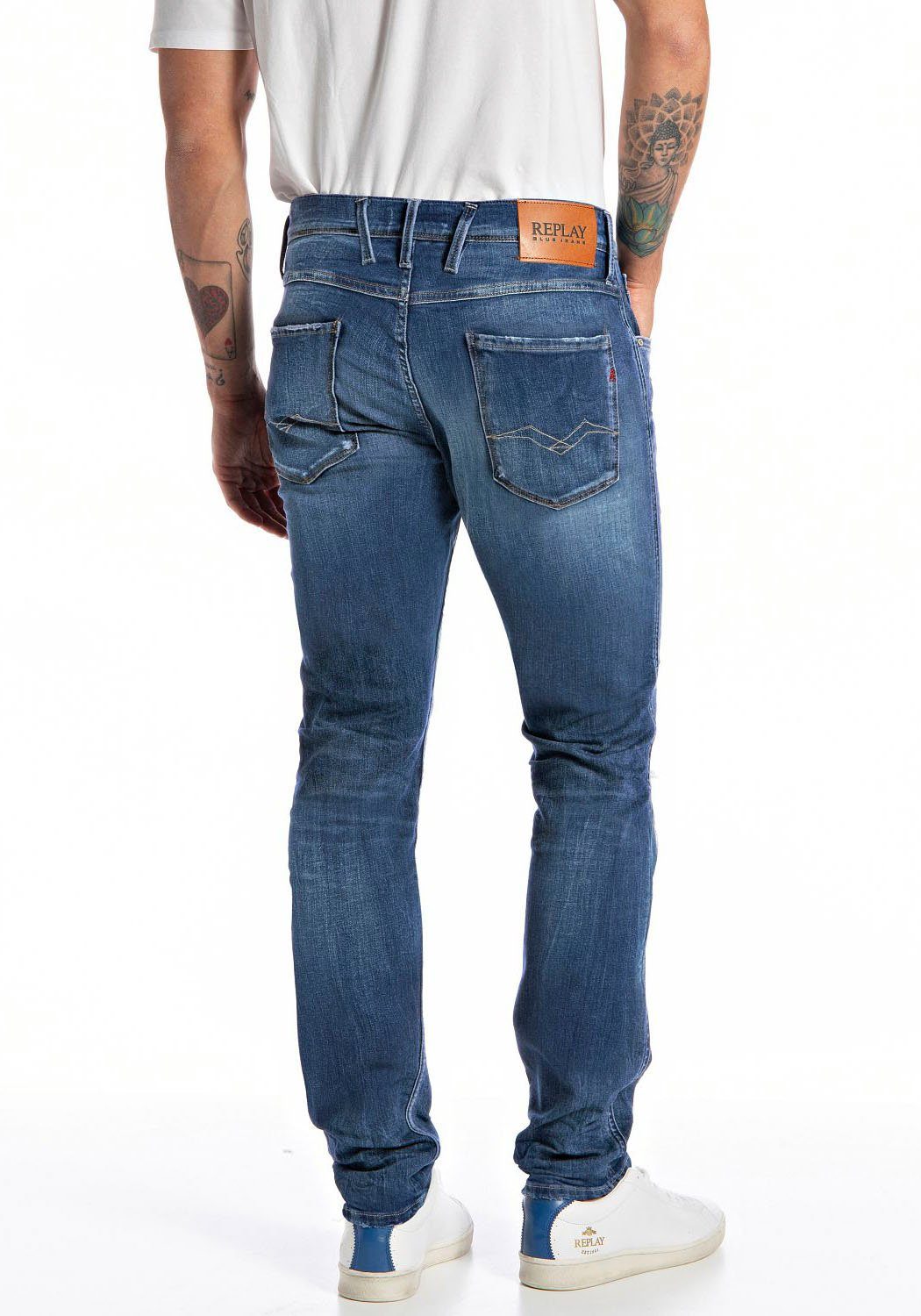 Anbass blue Slim-fit-Jeans Replay medium