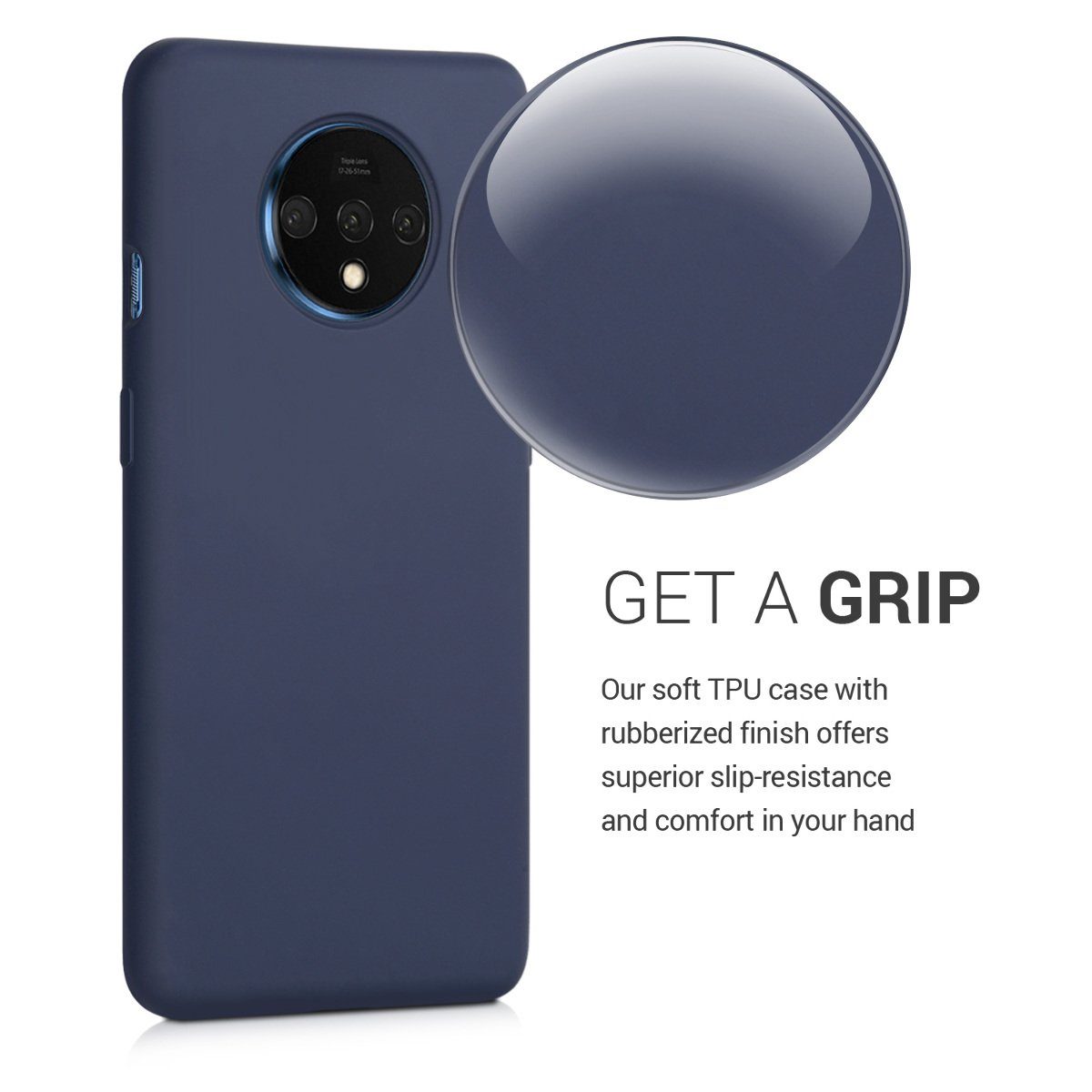 kwmobile Handyhülle Handyhülle für OnePlus 7T Hülle, Weiches Handy Silikon Case - Schutzhülle Cover