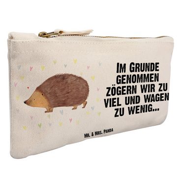 Mr. & Mrs. Panda Kosmetiktasche Größe S Klein Igel Herzen - Weiß - Geschenk, Kuss, lustige Sprüche, G (1-tlg), Einzigartige Motive