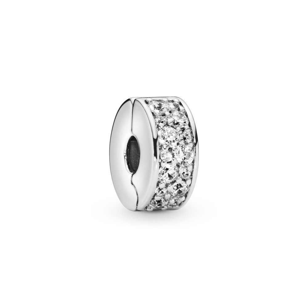 Pandora Charm-Einhänger Clip 791817CZ Steine weiße silber Pandora