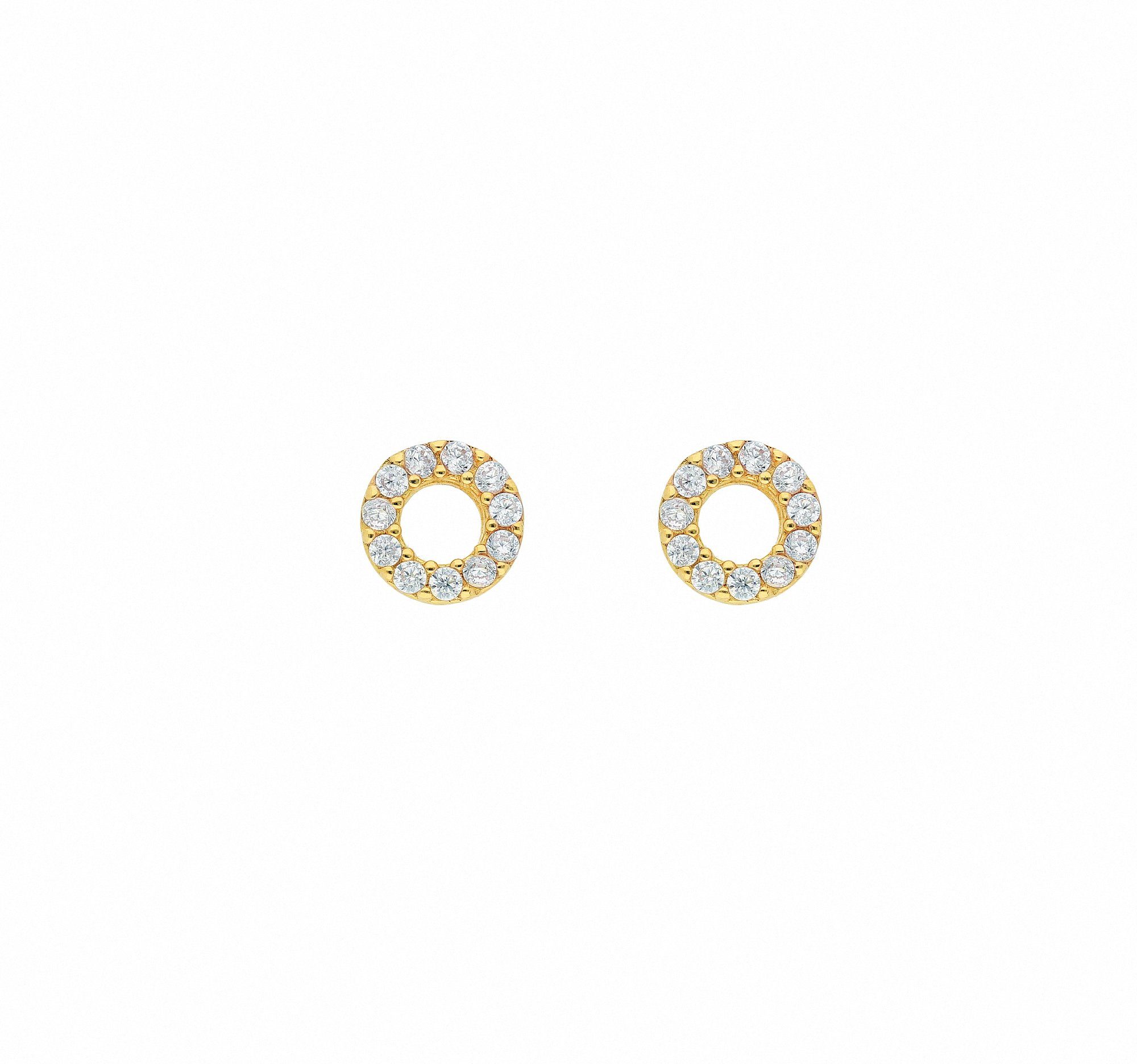 Paar Ohrhänger Ohrstecker Ohrringe 333 Gold (8K) mit Zirkonia