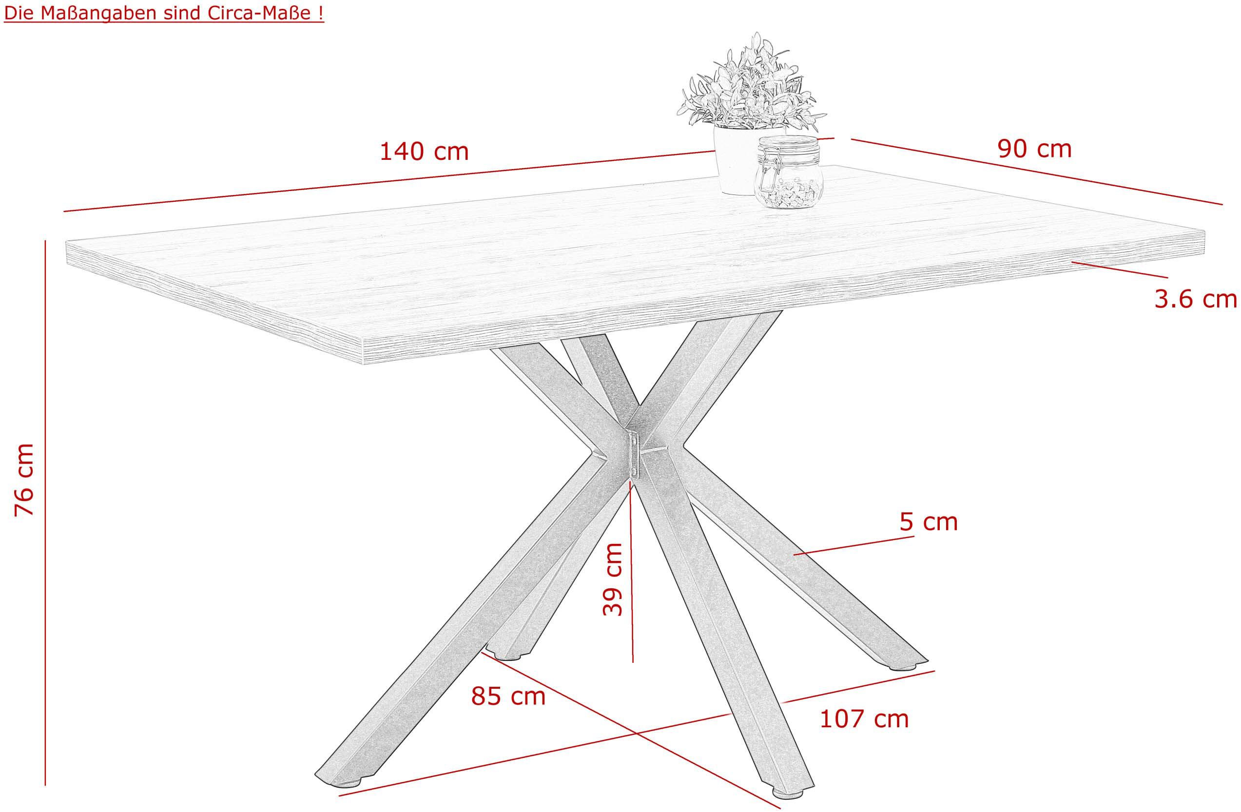 HELA Esstisch Cleo I T, Breite ca. 140 cm günstig online kaufen