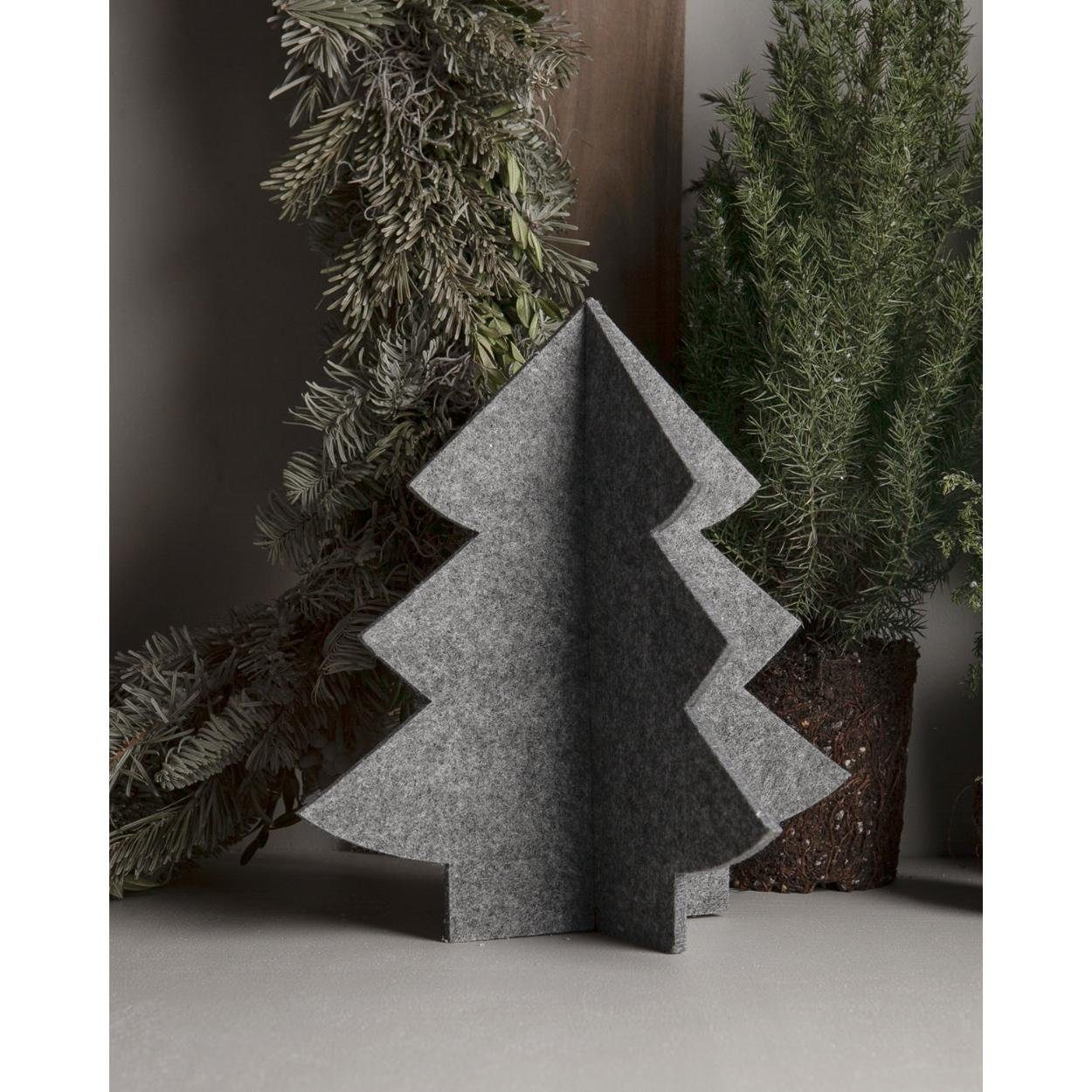 (Large) Granfors Filz Grey Weihnachtsbaumkugel STOREFACTORY Storefactory Weihnachtsdekoration