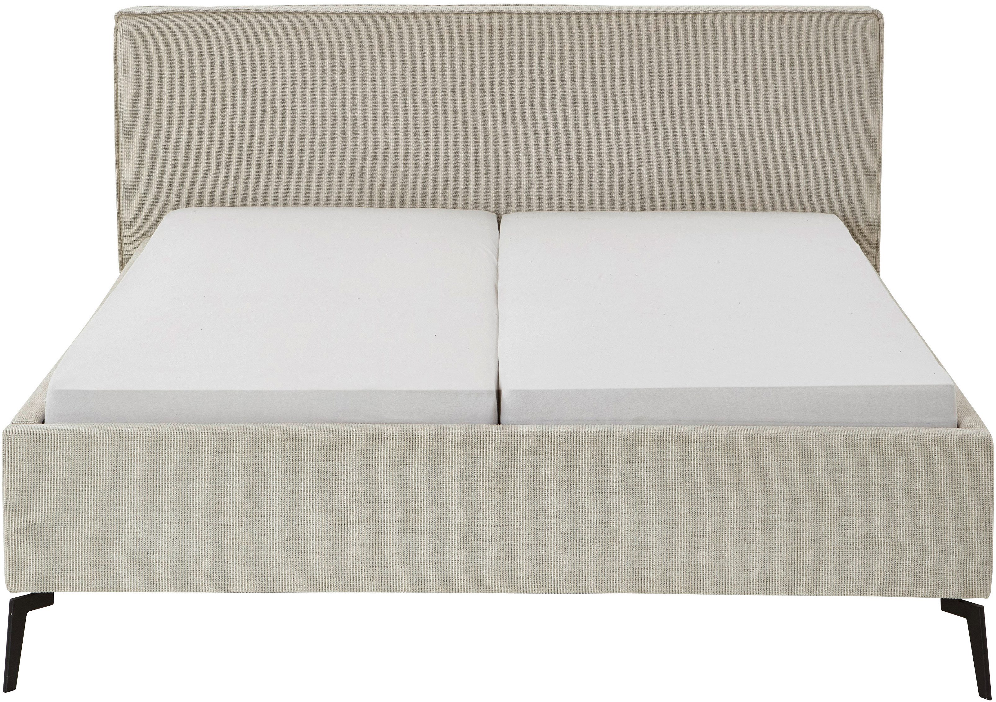 meise.möbel Polsterbett Riva II, mit schwarzen Metallfüßen, wahlweise mit Bettkasten