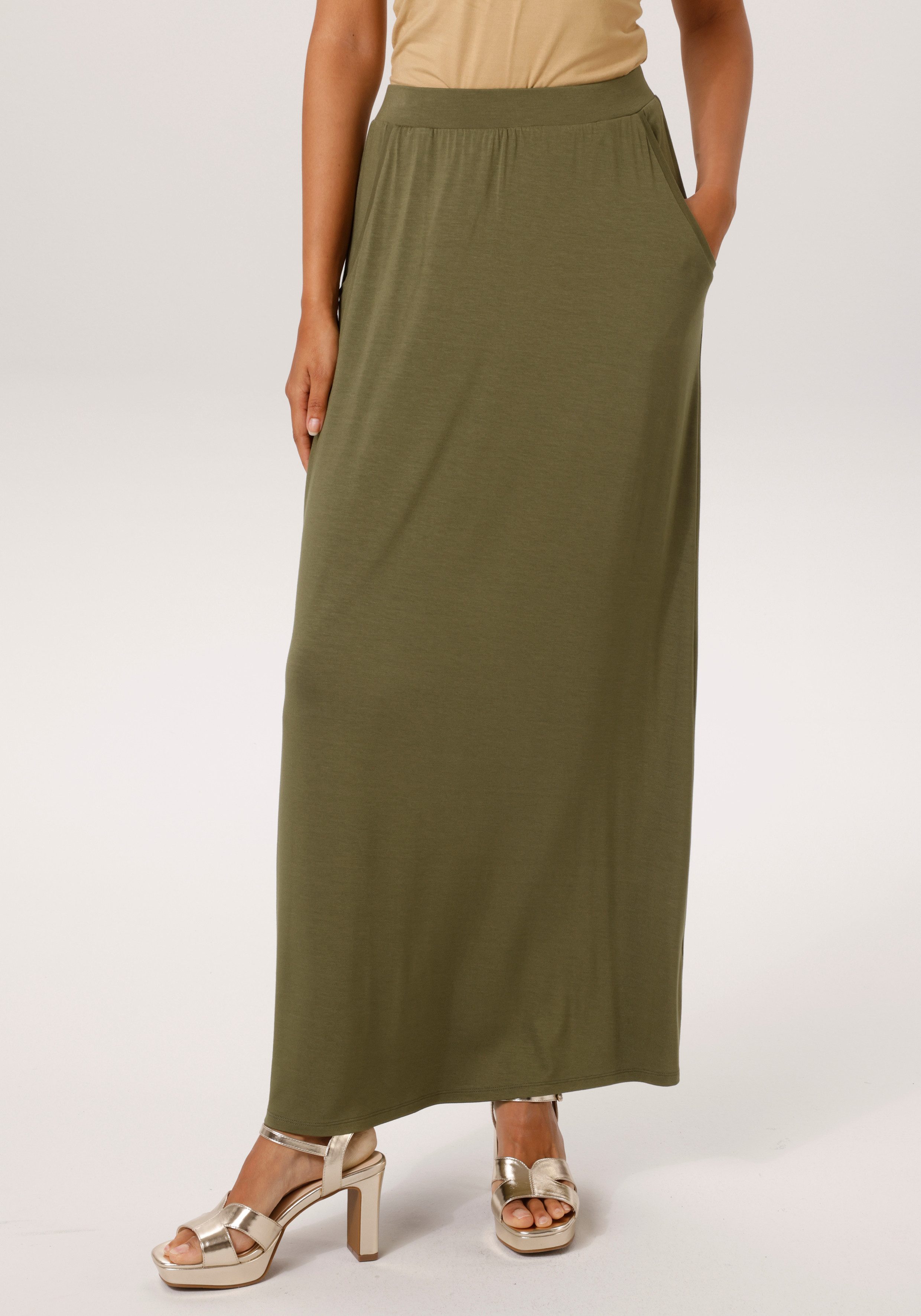 Aniston CASUAL Maxirock im Marine Look günstig online kaufen