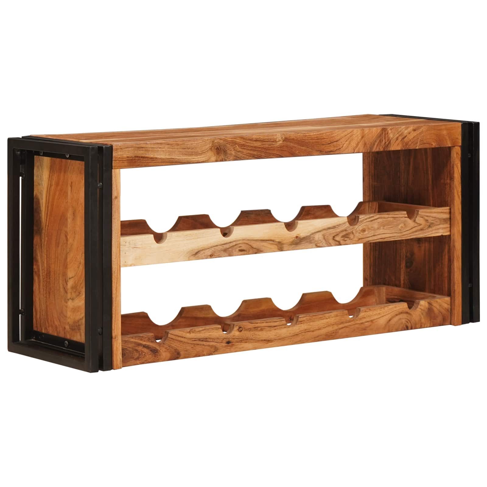 vidaXL Weinregal Weinregal Braun 100 x 45 x 33 cm Massivholz, 1-tlg.