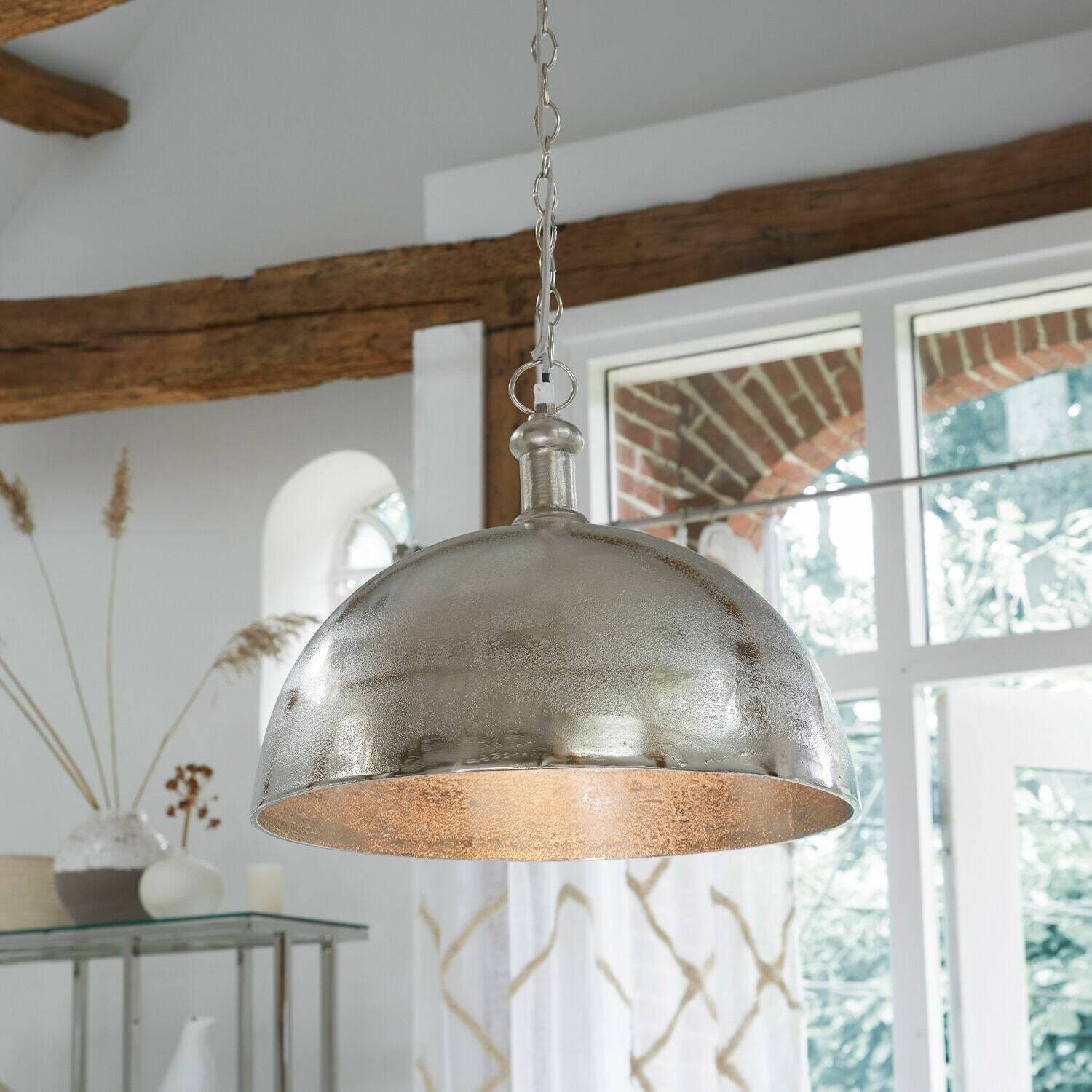 Mirabeau Hängeleuchten Hängelampe Kandi silber günstig online kaufen